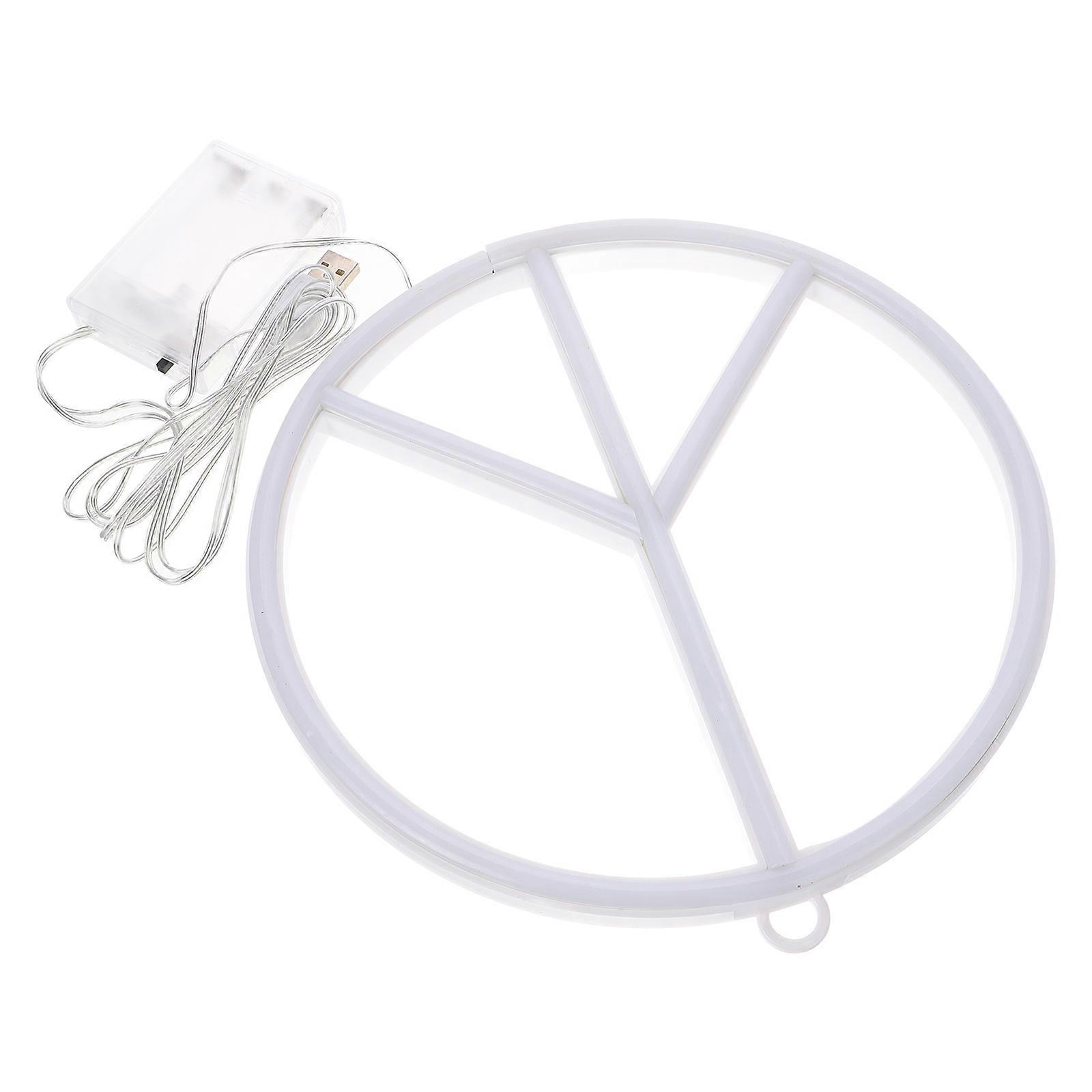 Neon Wall Light Peace Sign Night Light Creative Bedside Dinner Table 22x22cm 1Pcs