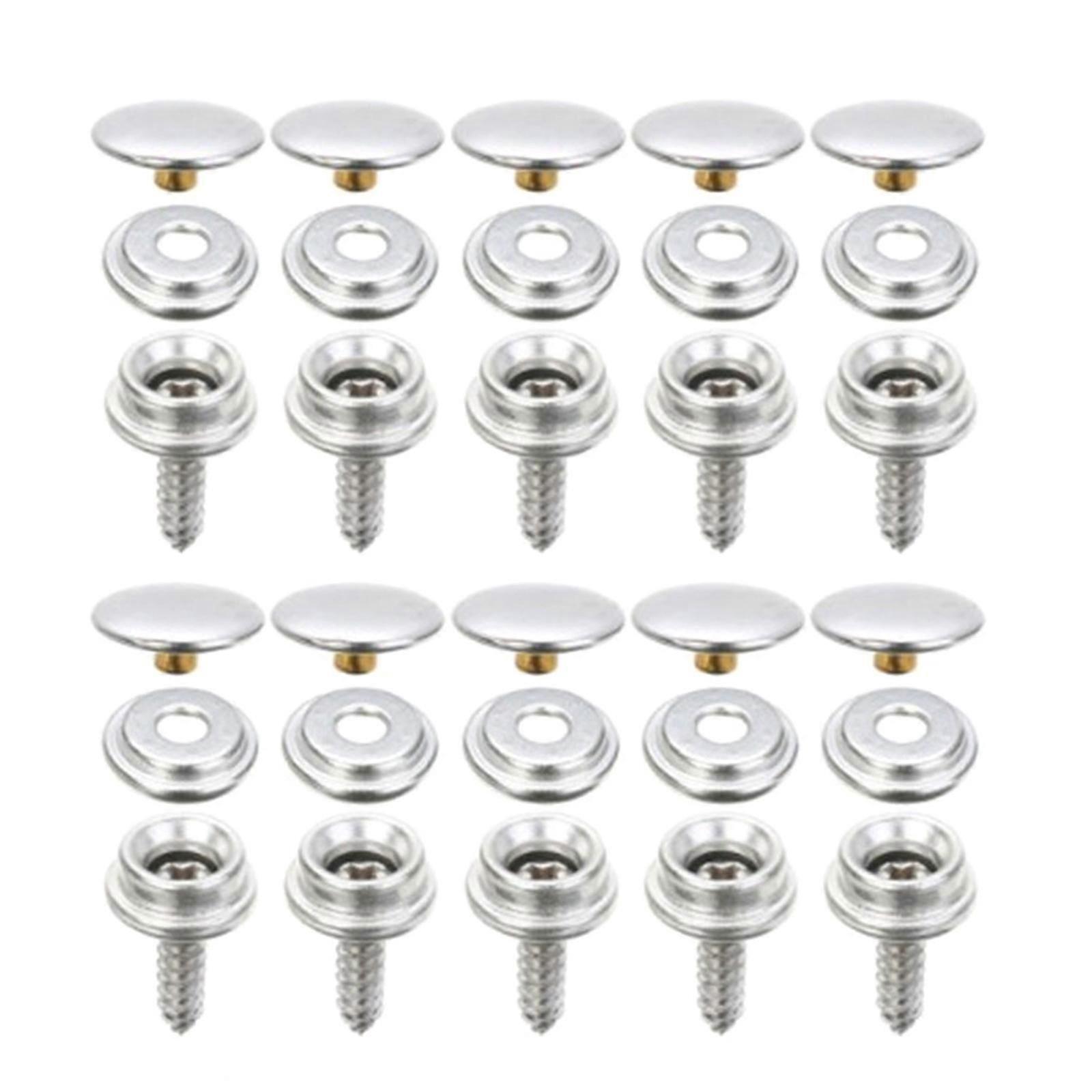 2025 Latest Model 10/25pcs Socket Button Stainless Steel Canvas Screw Kit Tent