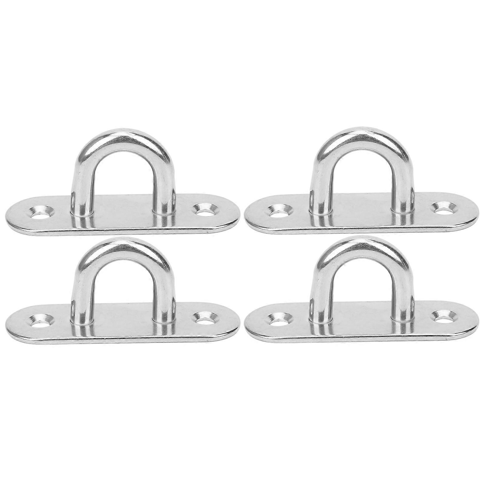 M8 2 חורים לוח עין קבוע נירוסטה וו לולאה ברגים בצורת קיר מתלה קיר