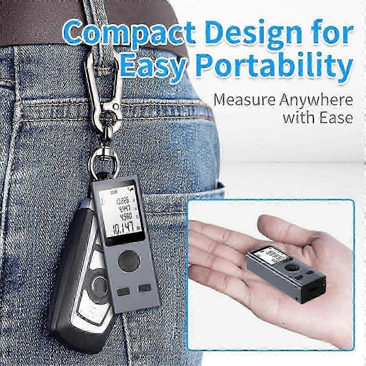 50M MiniSmartLaserDistanceMeterMeasure Infrared Rangefinder USB Rechargeable Portable Handheld Laser Range Finder Tools js