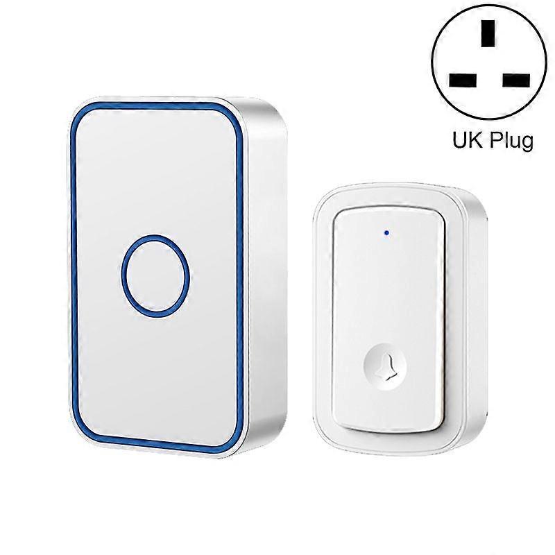 Smart Waterproof Electronic Doorbell 1 For 1 UK(White)
