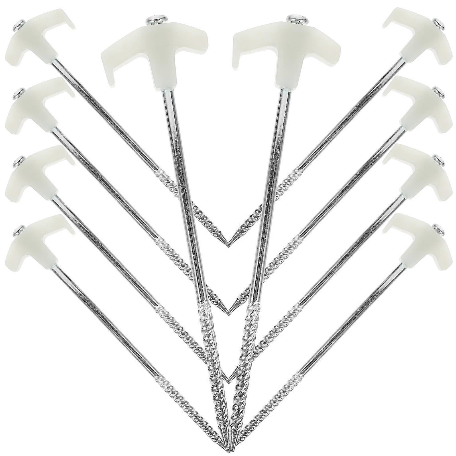 Outdoor Tent Pegs Heavy Duty Camping Tools Spiral Shaped For Hiking Stable Support Providing Safety 10Pcs