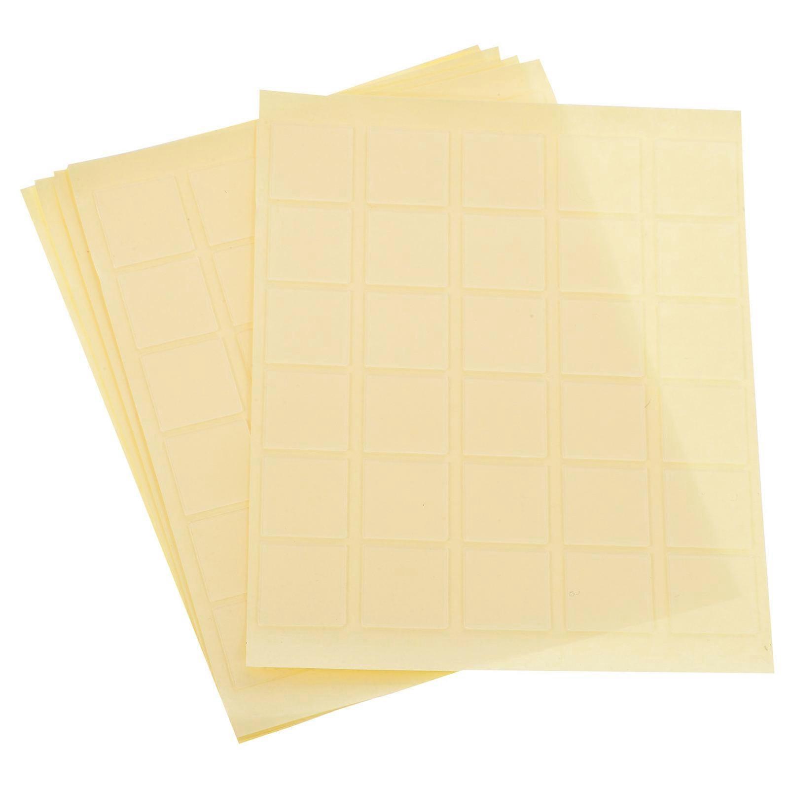 Adhesive Squares Double-Sided Clear Stickers No Trace Removal Acrylic Material Making Crafts 150Pcs