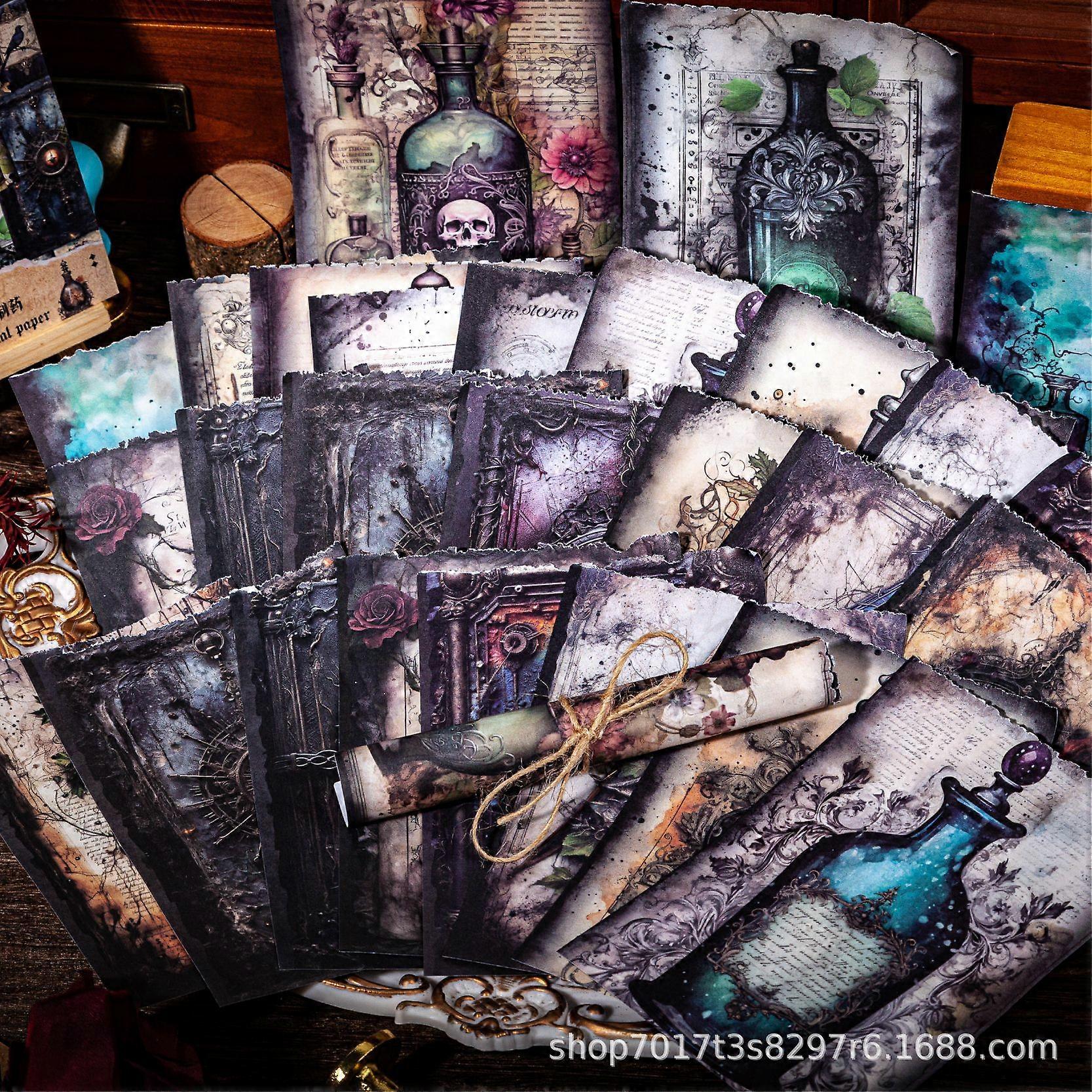 Gothic Scrapbooking Paper Retro Alice Collage Decorative Cardstock Craft