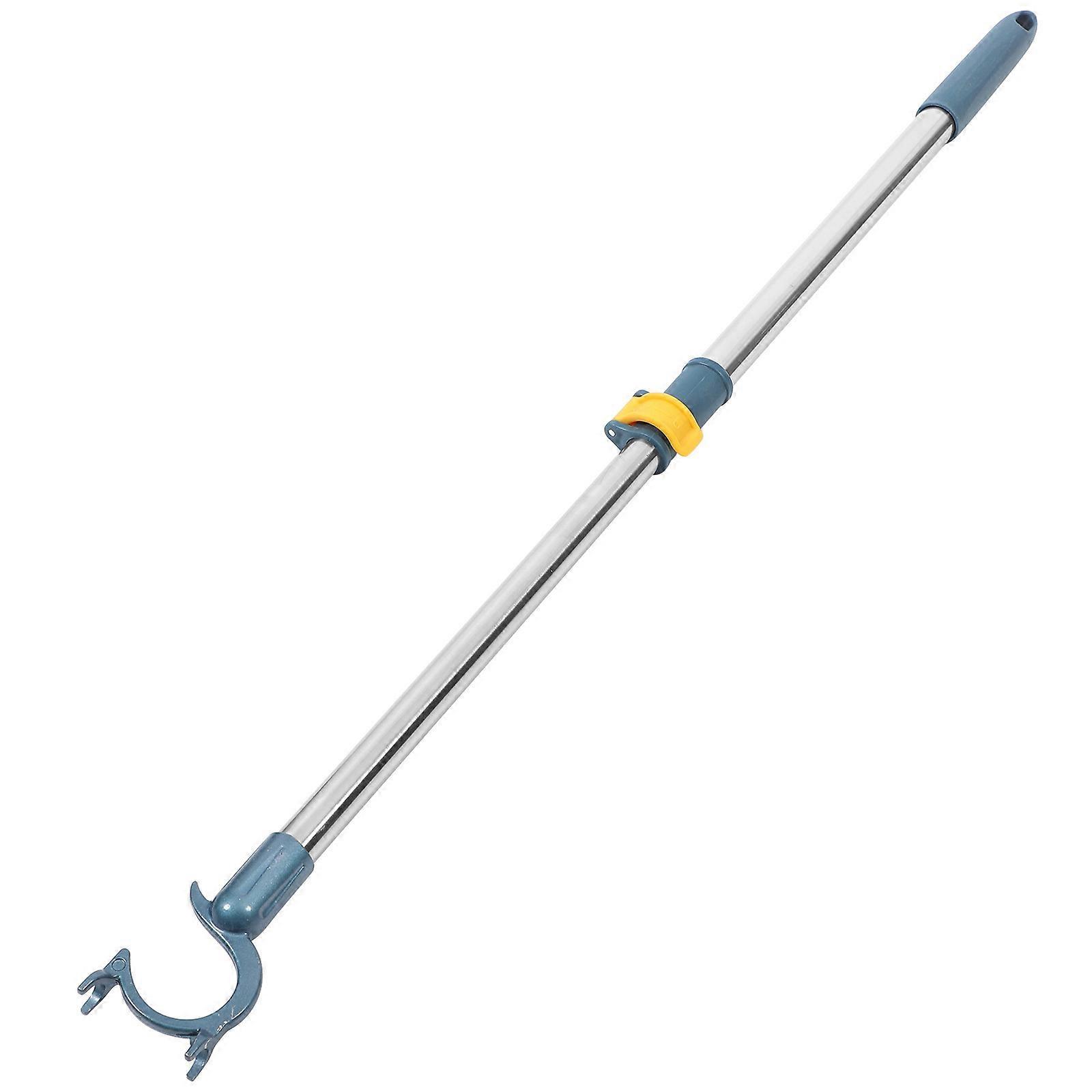 Retractable Clothesline Pole for Home Use Adjustable Aluminum Blue Drying Rod 70.5 Inches