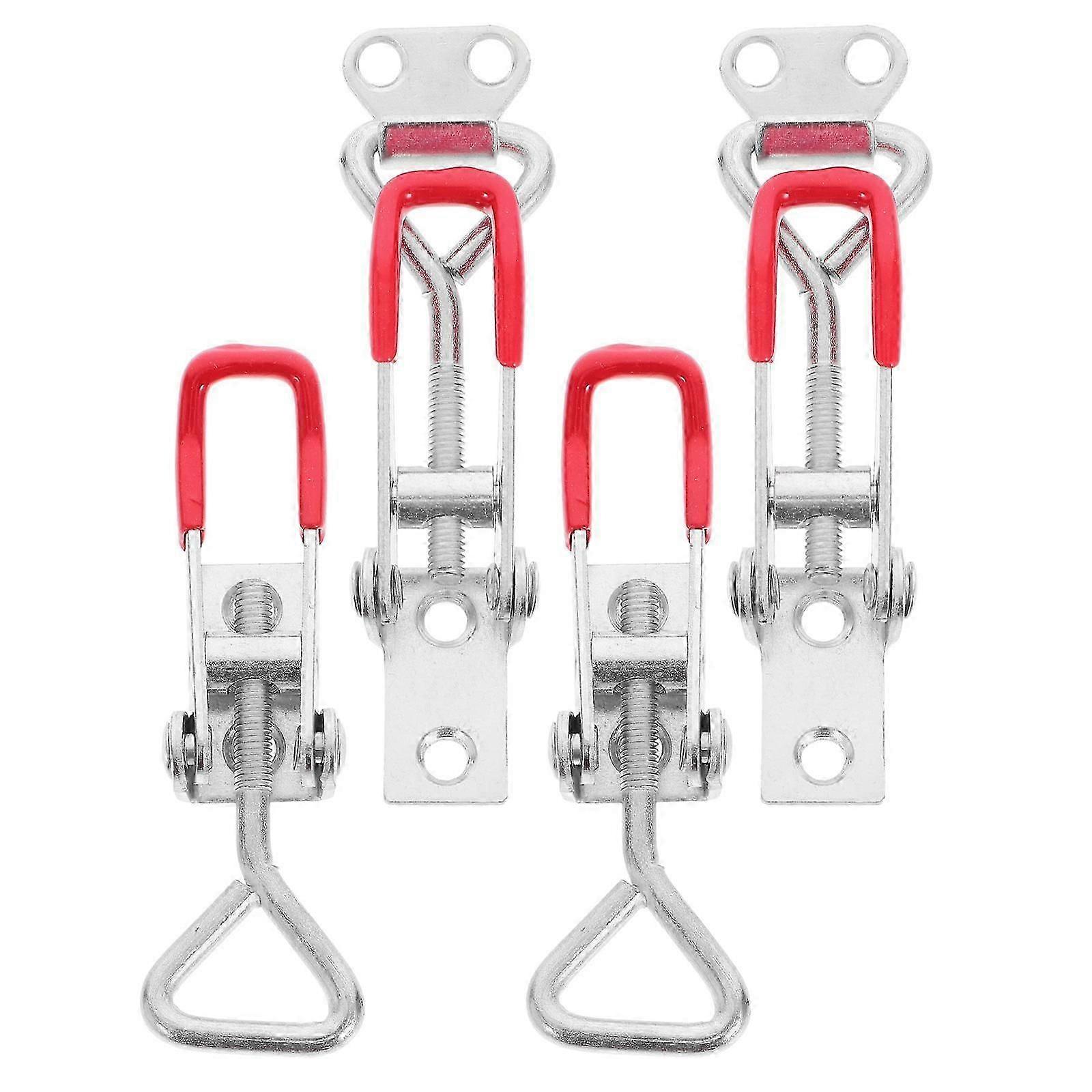 Rectangular Toggle Latch Heavy Duty Adjustable Pull Silver 10.00X2.70X1.30CM For Outdoor Use 4Pcs