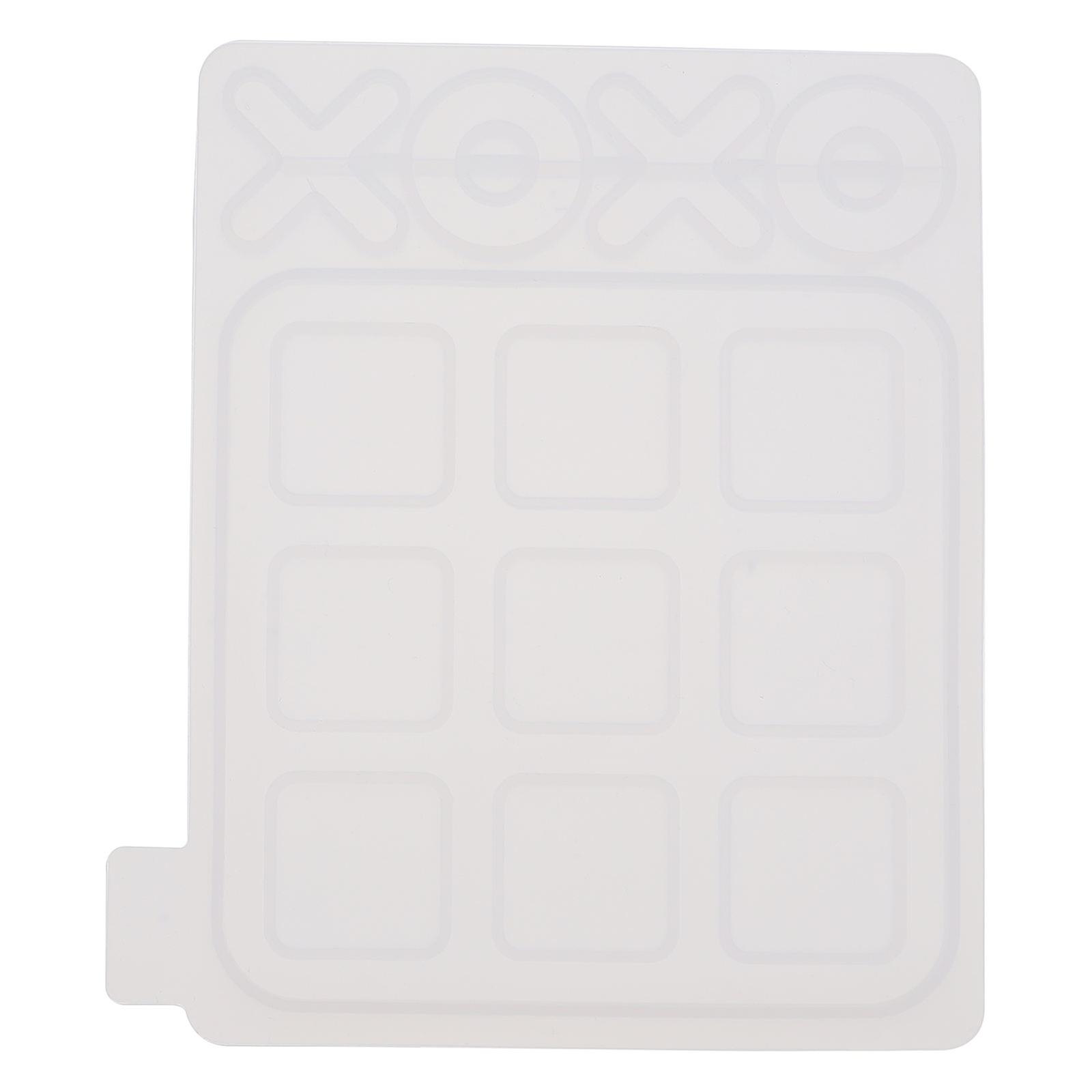 Toe Board Game Resin Mold for DIY Use Silicone Smooth Surface Easy Demold 3.5 x 3.5 inches