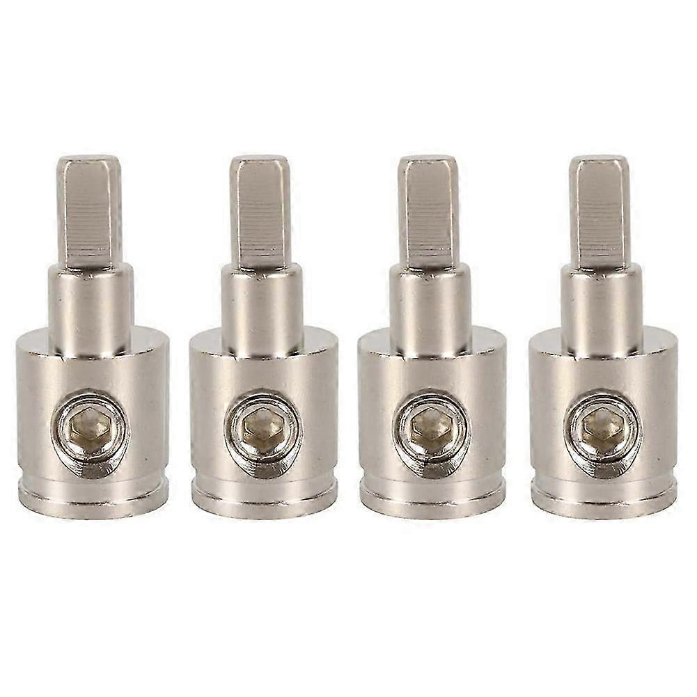 Amp Input Reducer 0 Gauge to 4 Gauge Wire Reducer Power/Ground GA Adapters Nickel Plated Brass 4PCS Edition 0718