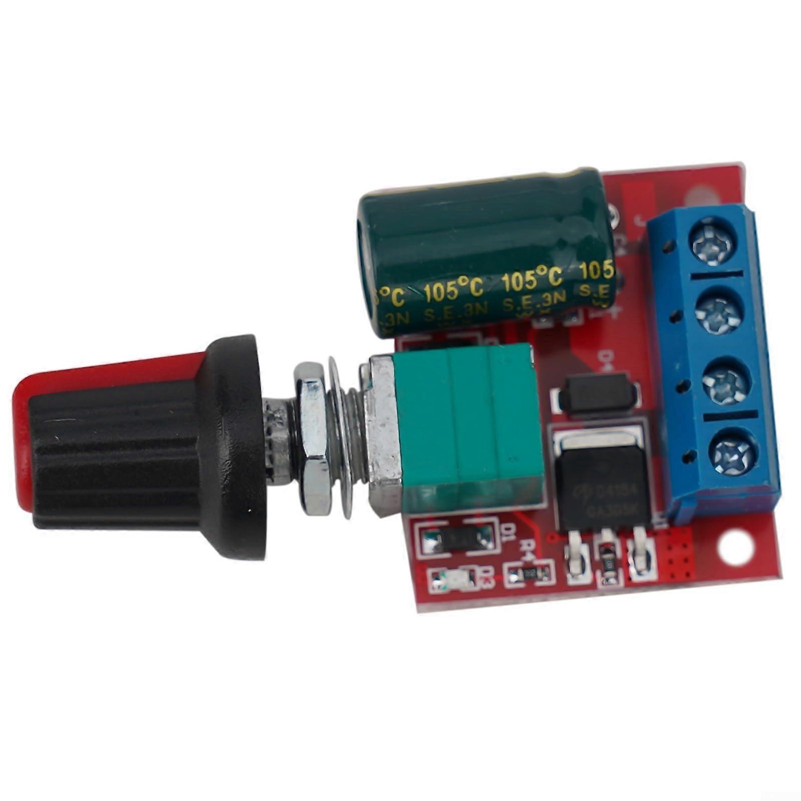 Adjustable duty cycle, protection functions, compact design, 5A PWM motor speed controller