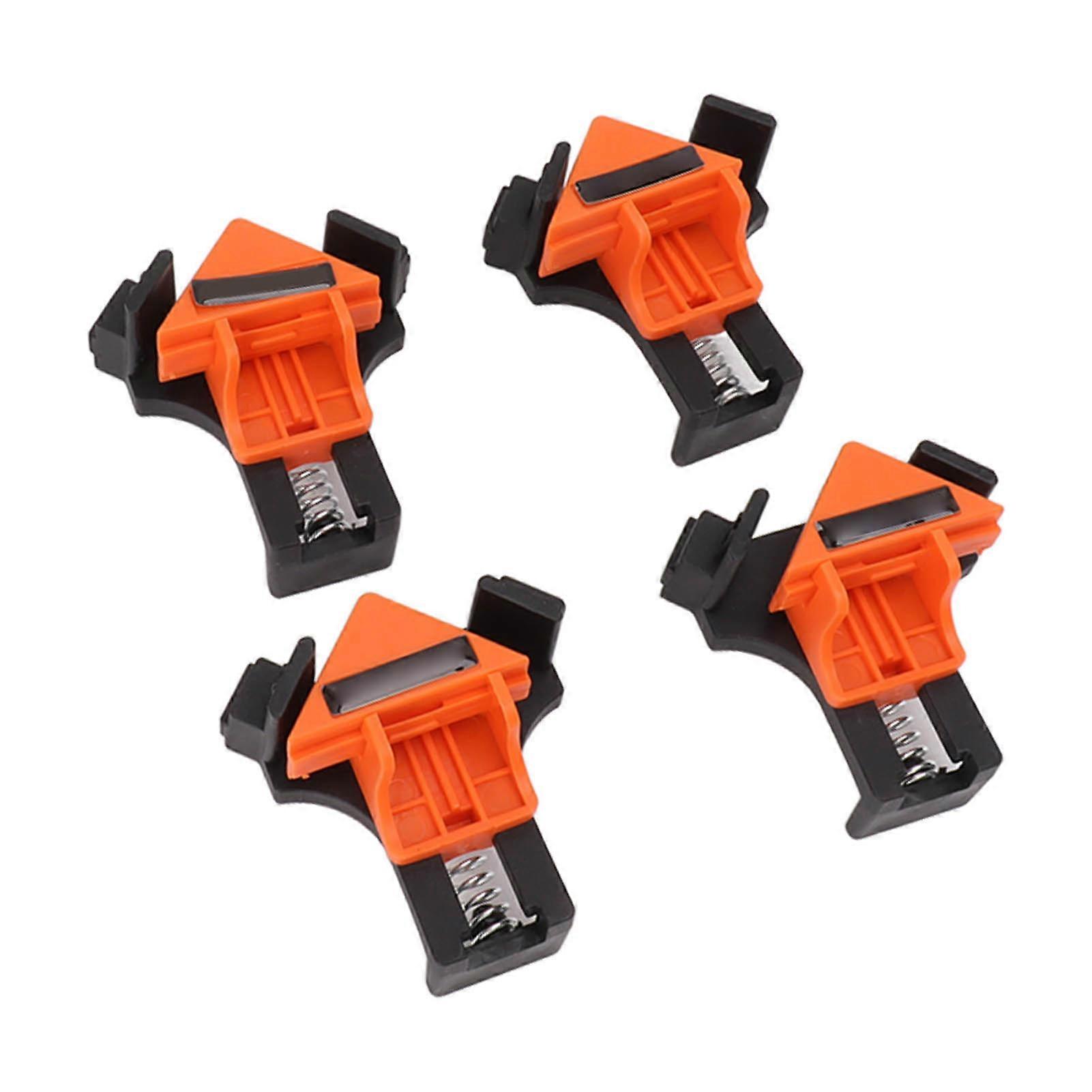 4PCS Right Angle Clip Spring Load 90 Degree Corner Clamp for Woodworking Punching Installation 