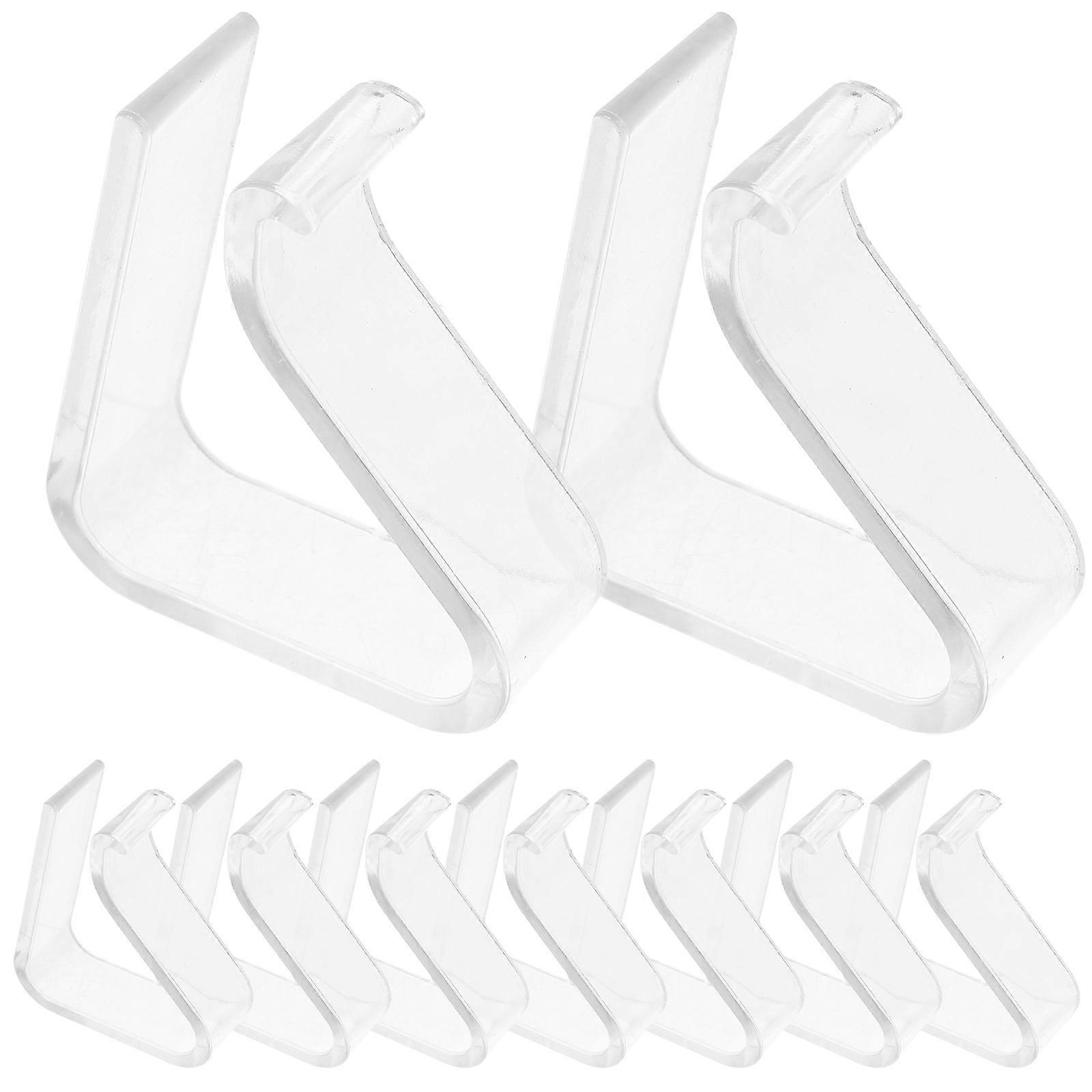 Table Cloth Cover Clamps PC Material Tabletop Flatness Maintenance Restaurant 24Set