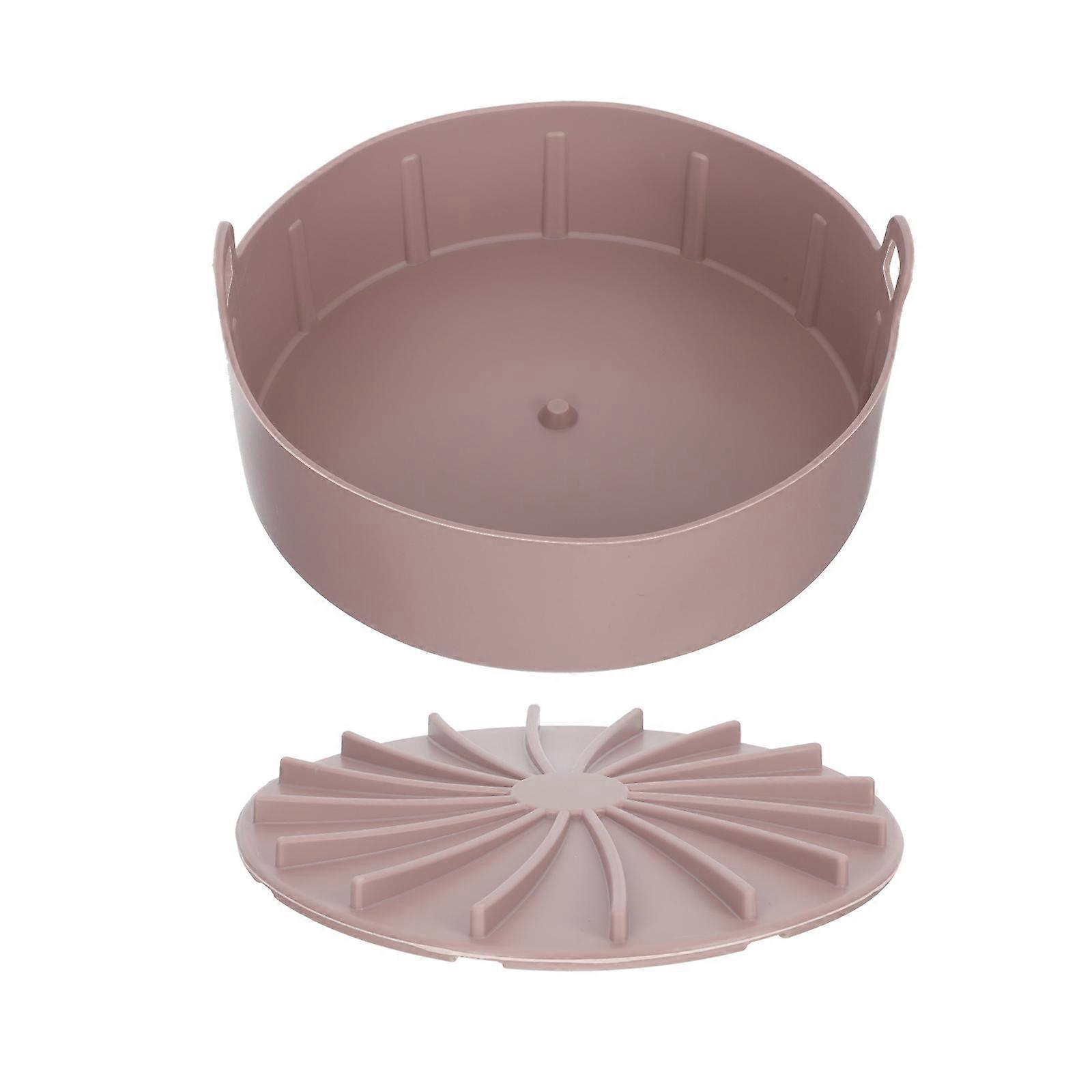 Air Fryer Silicone Container Reusable High Temp Baking Pot Dishwasher Safe Easy Clean Steaming Cooking