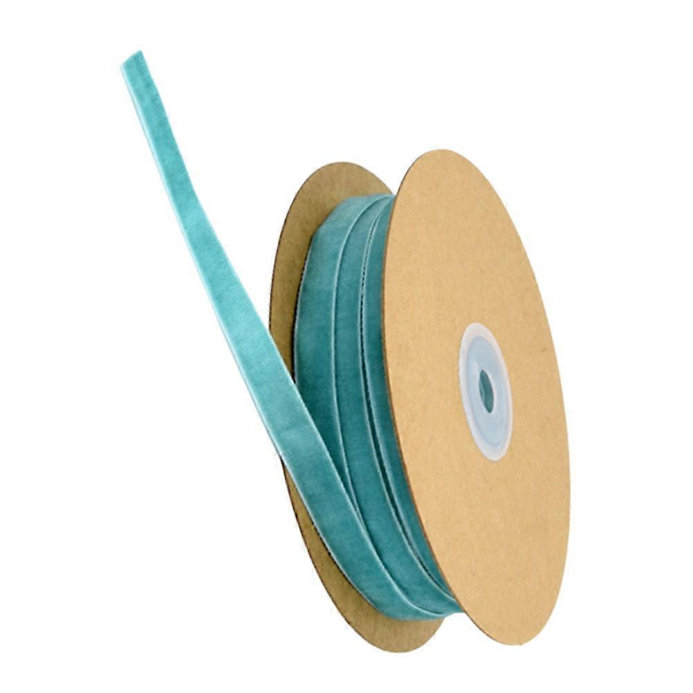 Blue Plush Fabric Ribbon for Wrapping Gifts Wedding Parties and DIY Accessories 1CM Width