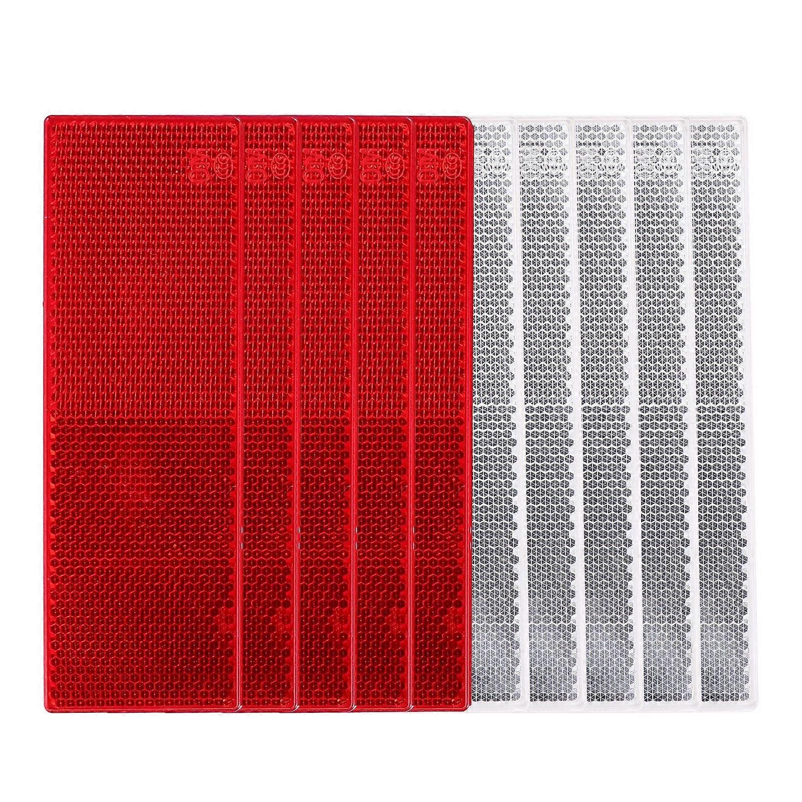 Reflector Tape For Truck Honeycomb Pattern Reflective Adhesive Tape Wash-Resistant Anti-Uv 15x4.8Cm 10Pcs