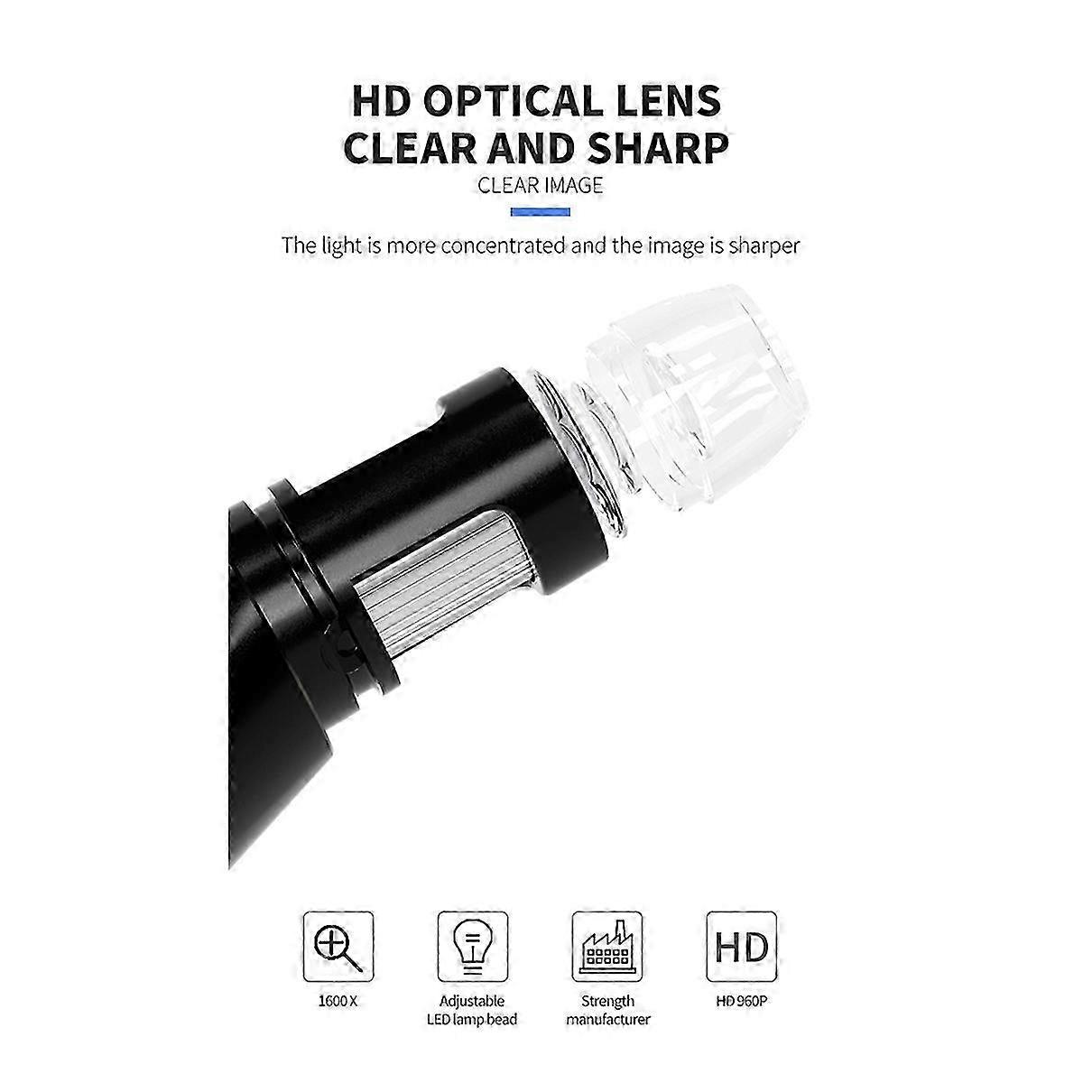 4.3 Inch Digital Microscope 1000x Coin Microscope 960p Video Microscope For Adults Welding With 8 Led