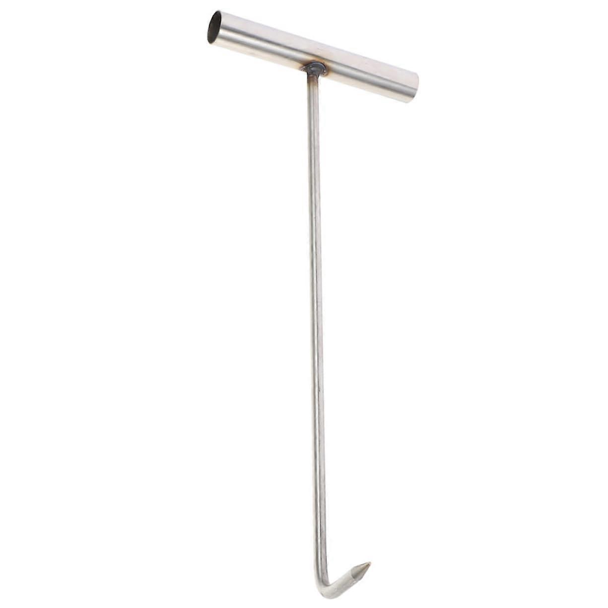 Manhole Cover Hook Metal Lid Lifter 40.00X9.50X0.80CM