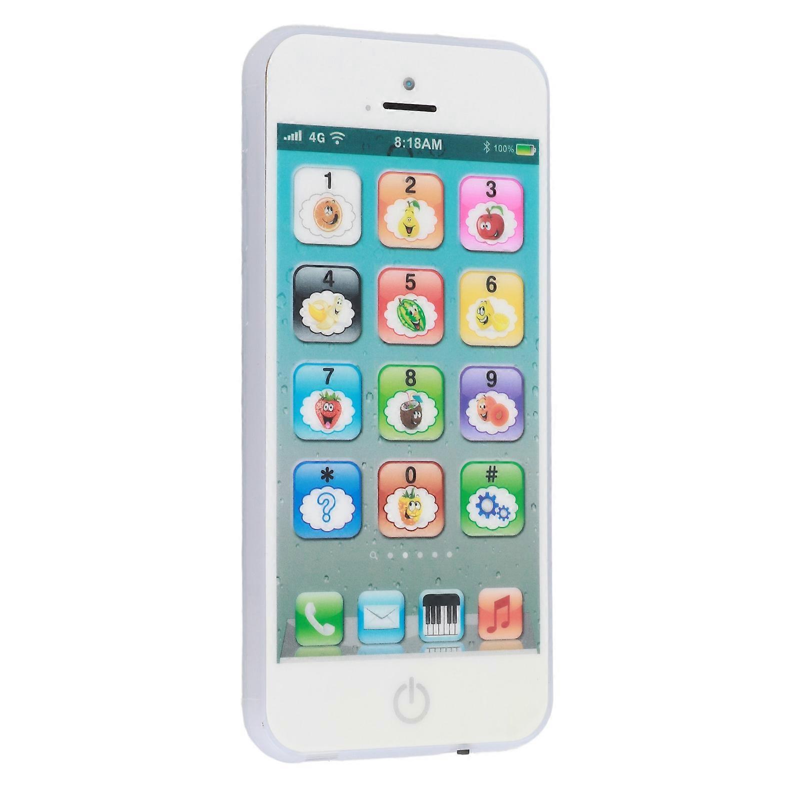 الأطفال الروس تعلم آلة محاكاة الموسيقى الهاتف المحمول لعبة تعليمية للأطفال هدية التنمية المبكرة بيضاء