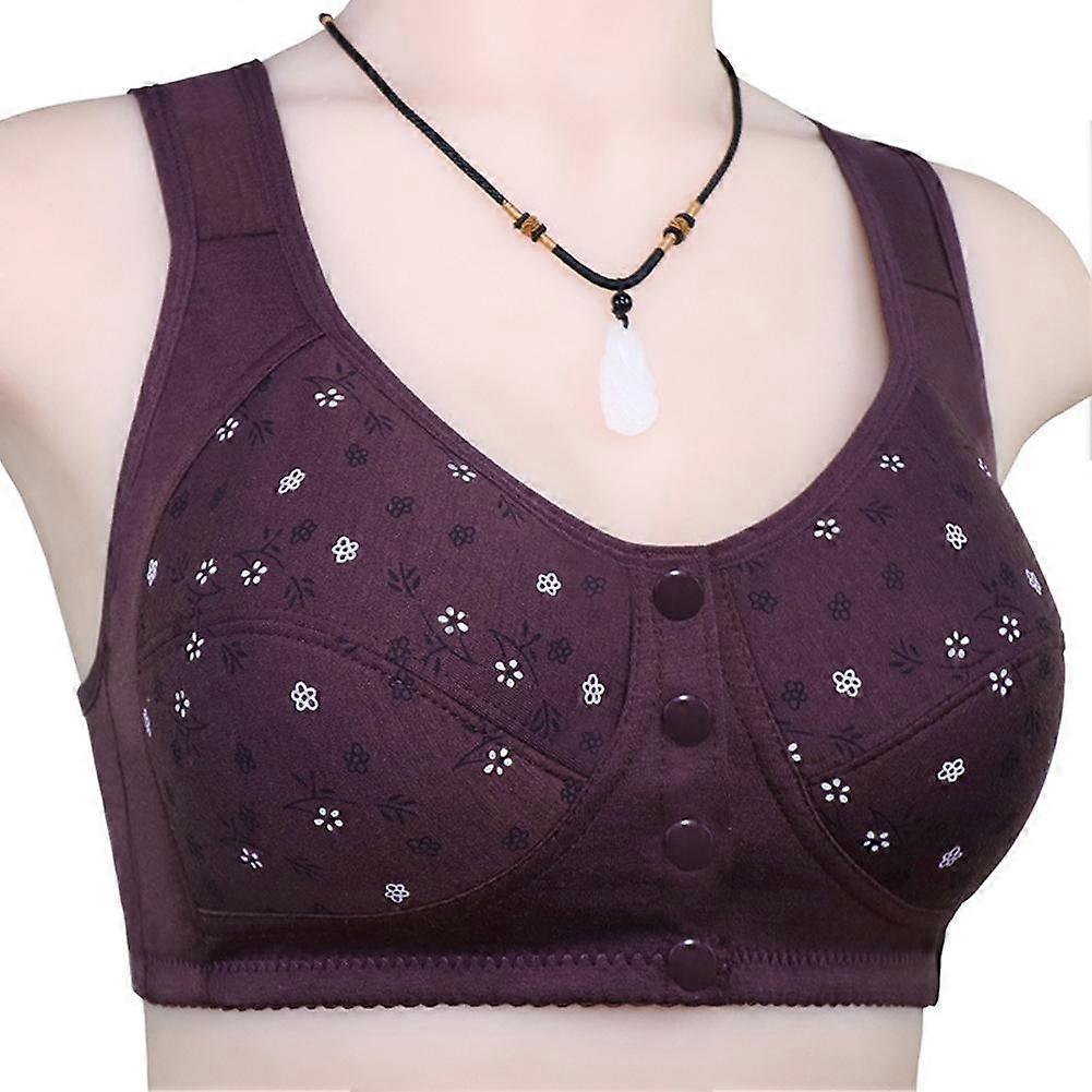 Women's Bra Front Button Closure Shockproof Underwear Push-up Bra Soft Breathable Anti-snagging Brassiere Intimates Wear