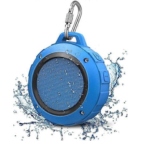 Portable Bluetooth speaker, LENRUE IPX5 waterproof shower speaker with high-resolution stereo, 8 hours playtime, built-in microphone, suction cup
