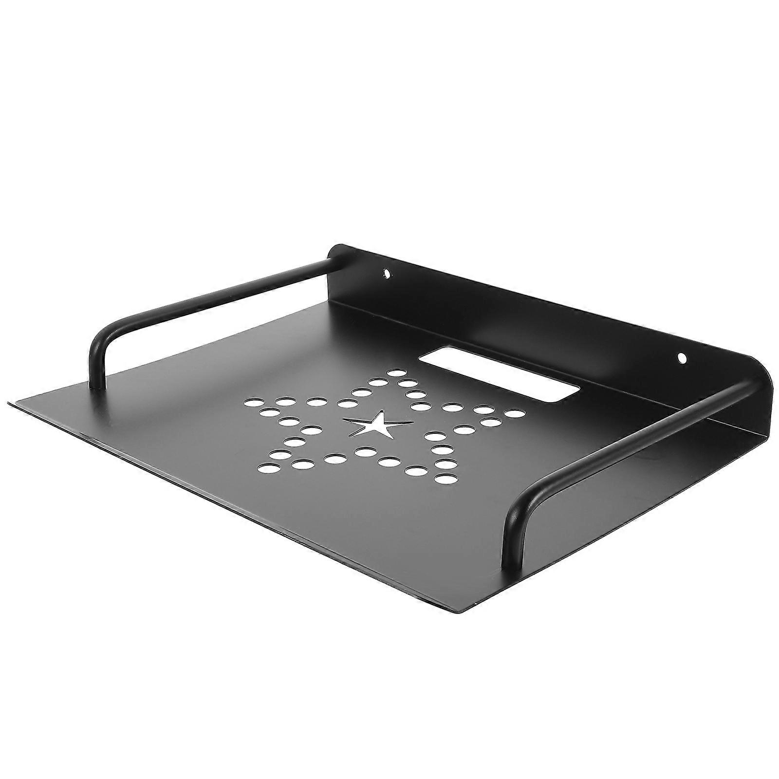 Projector Shelf Wall Mount Metal Router Rack Floating Projector Shelf Home Theater 28.5X21CM Wire Organization 1Pack