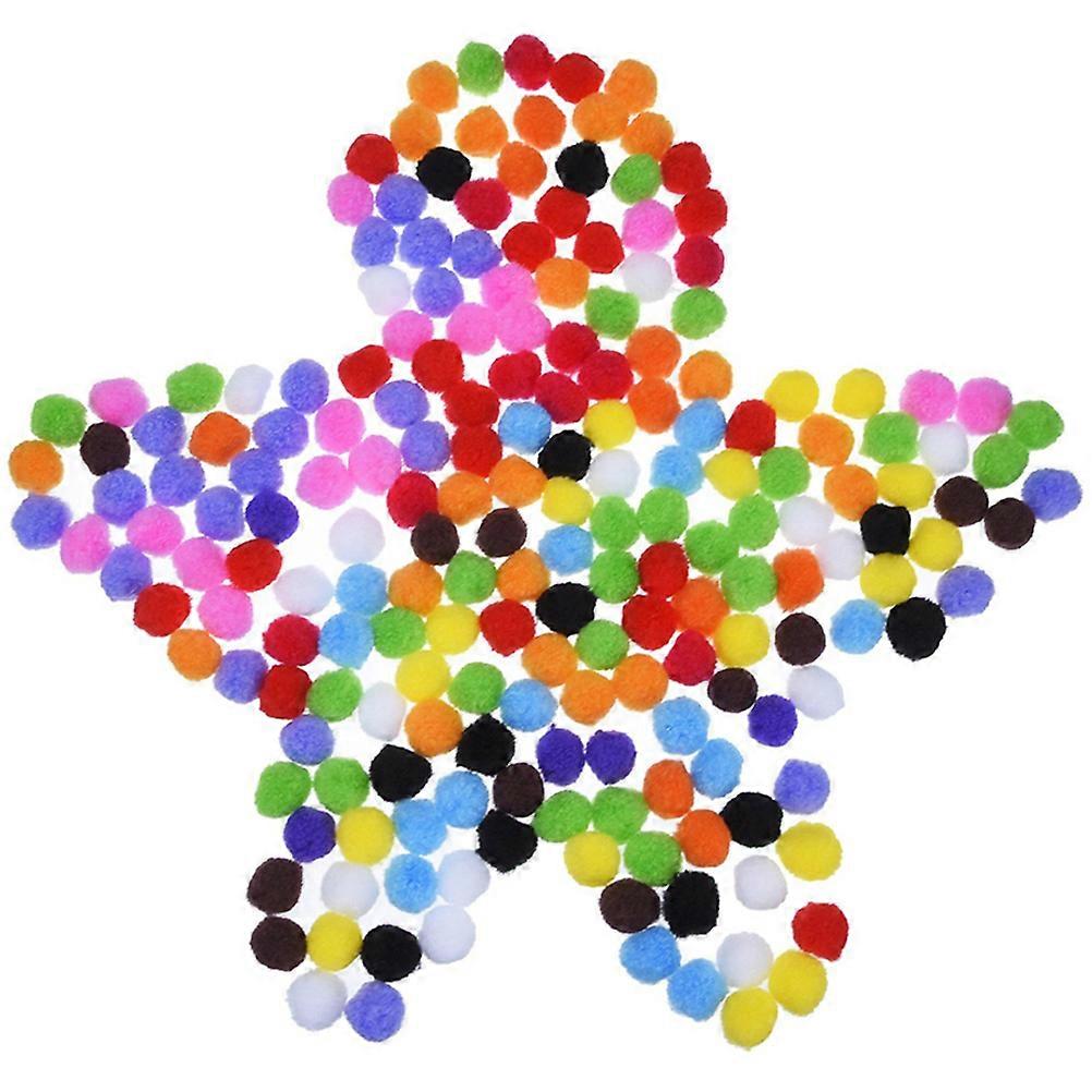 200pcs Fluffy Pompoms Crafts for Clothing Accessories and DIY Handmade Materials