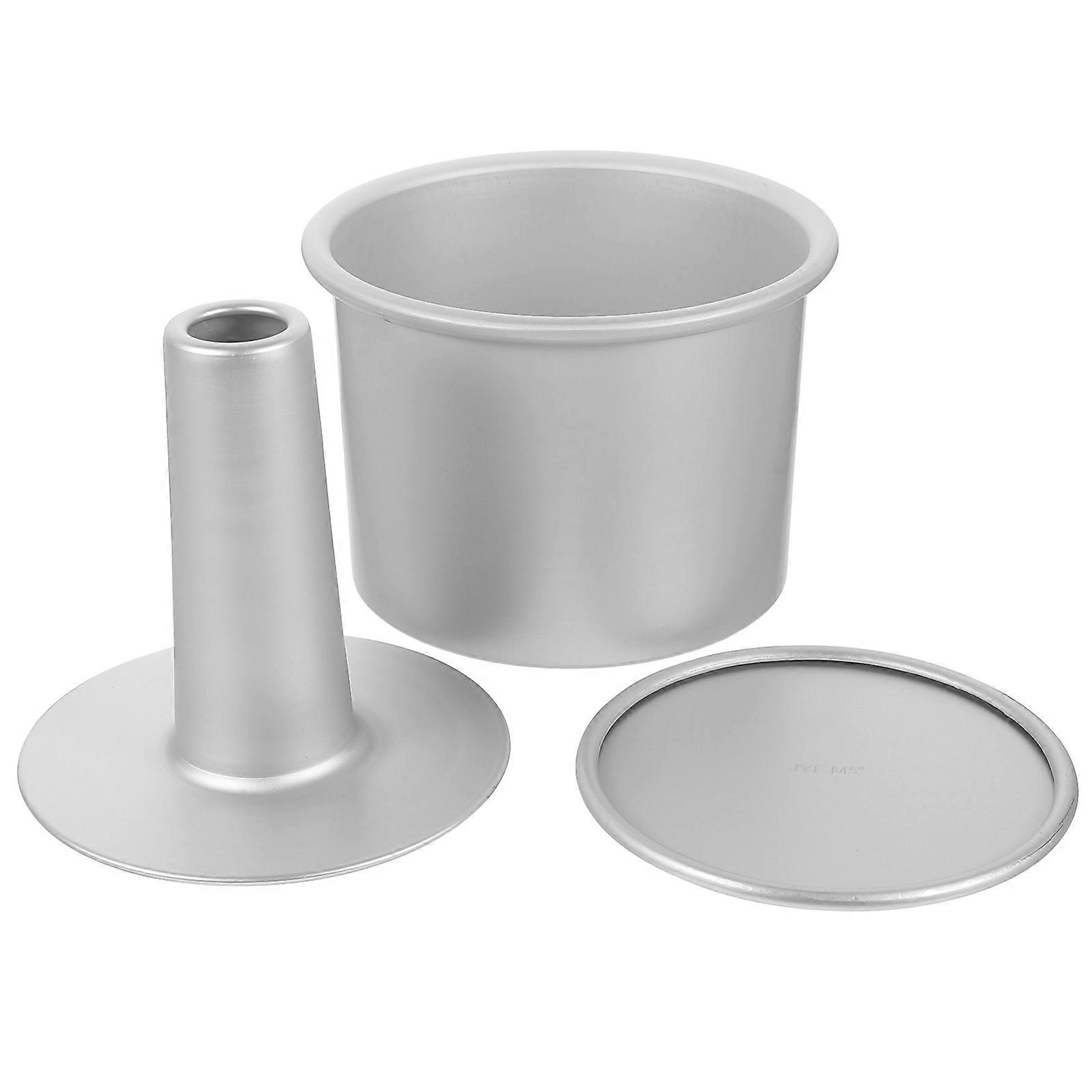 Aluminum Cake Pan High-Sided Hollow Design Nonstick Coating for Home Baking Easy to Clean 5.50X5.50X5.50in 1 Set