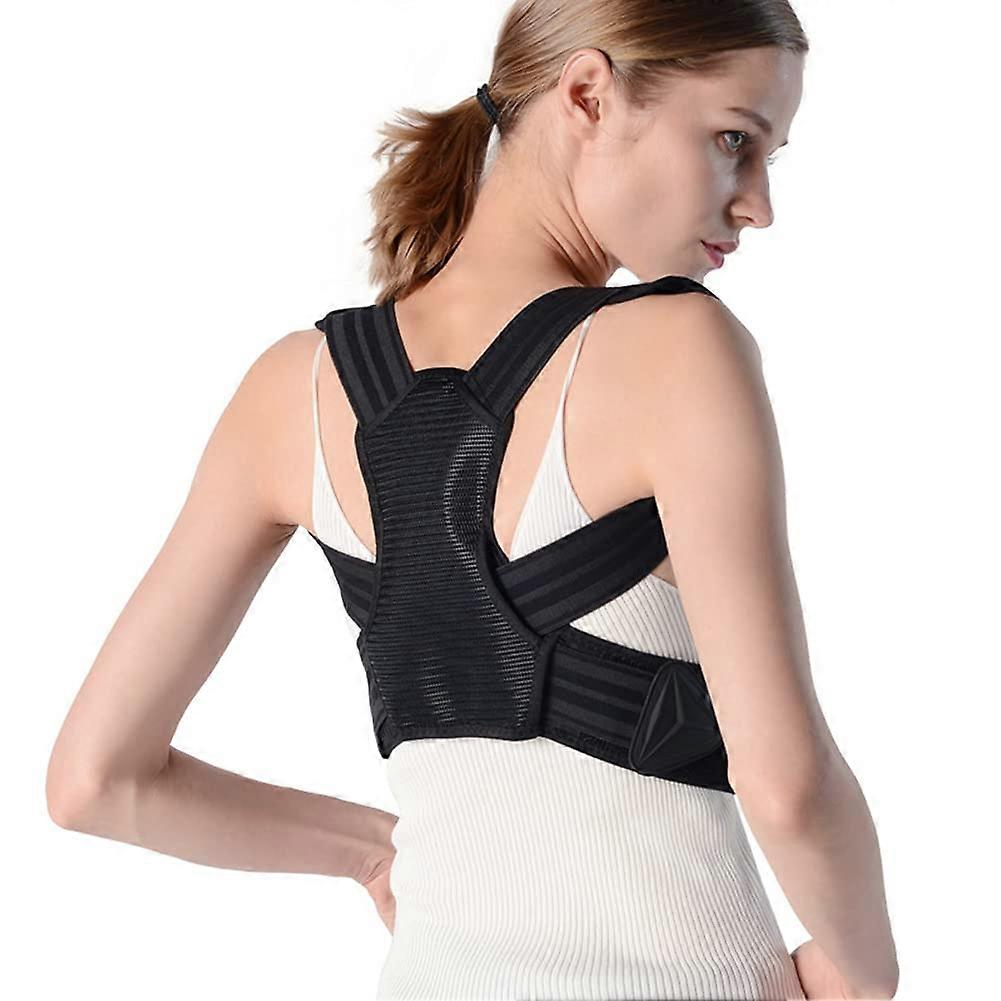 Corrector for men and women, back support for alleviating back, shoulder, and neck pain, adjustable belt for lumbar spine support, L