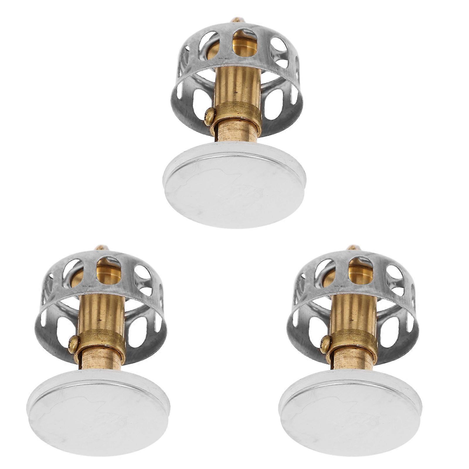 Silver Universal 3Pcs Drain Filters For Bathroom Sink Anti-Clogging Solution For Households