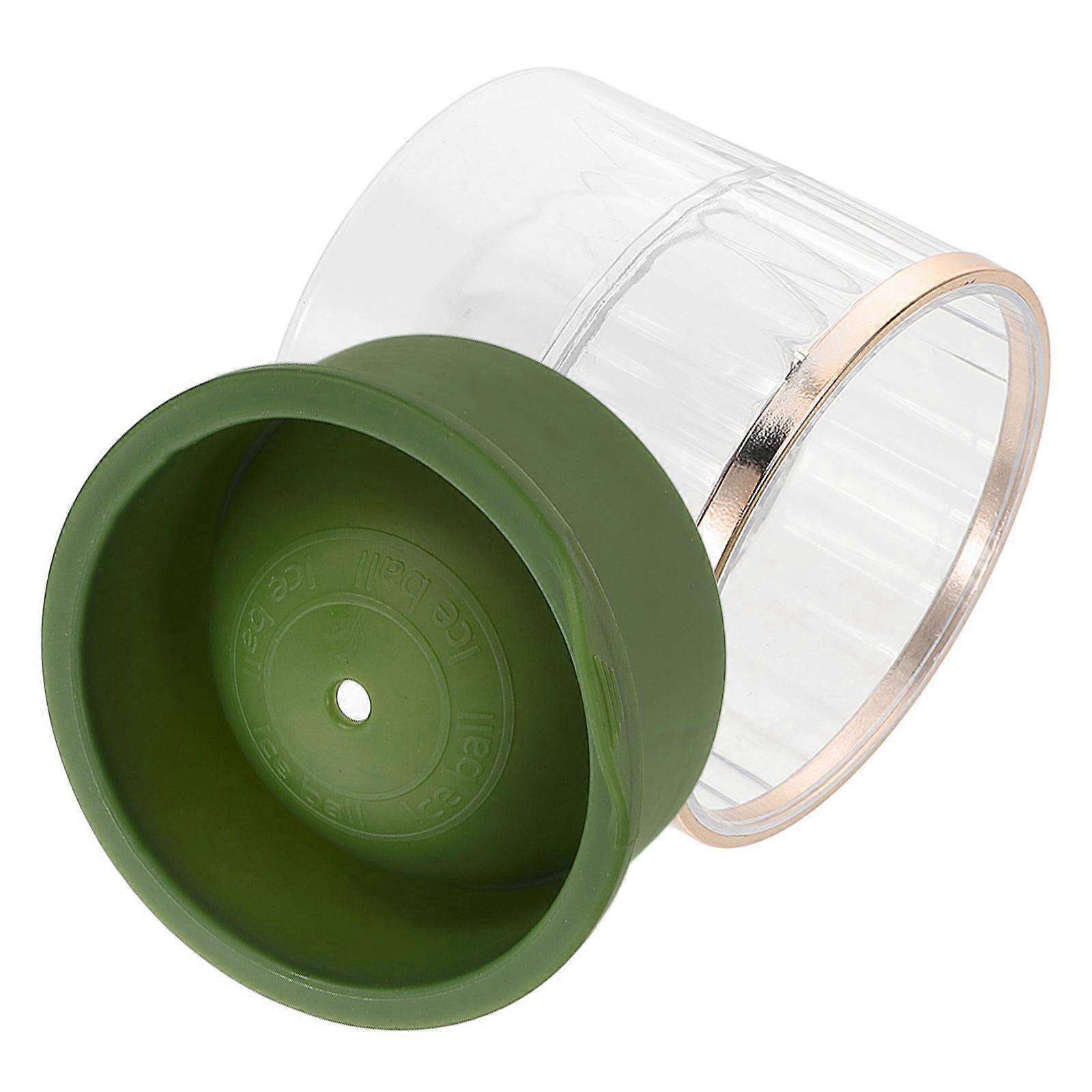 Ice Cube Ball Maker Spherical Ice Mold For Home Use Green Reusable Ice Cubes 1Set