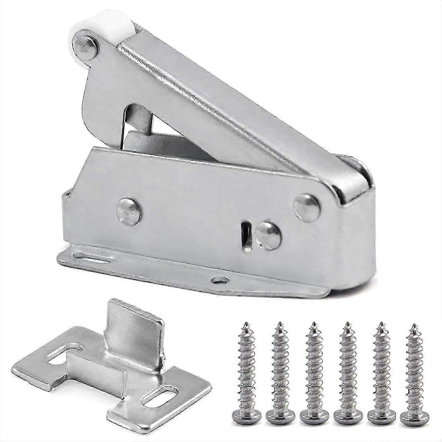 Fast Automatic Spring Latch for Closet Doors & Attic Hatches - Durable Cold Rolled Steel Locking Mechanism
