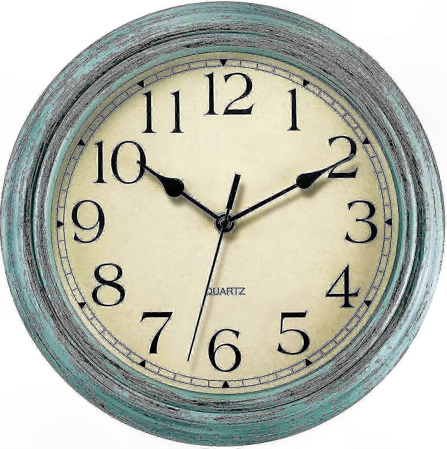 Retro Style Silent Wall Clock with Quartz Movement (12 Inch)