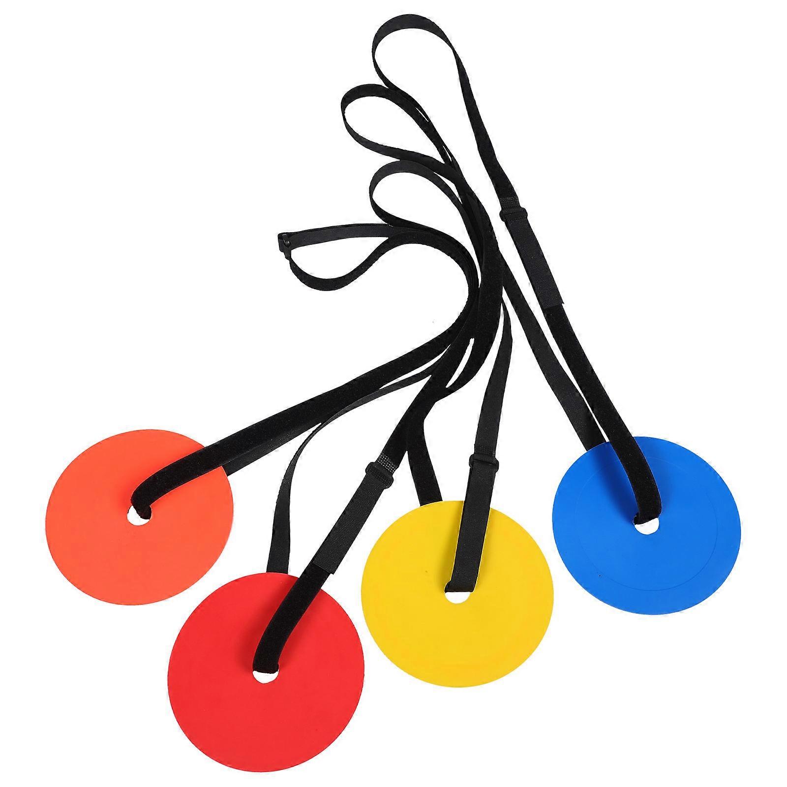 Youth Soccer Goal Targets Discs Set for Sports Practice Made from Durable TPE Assorted Color 4pcs
