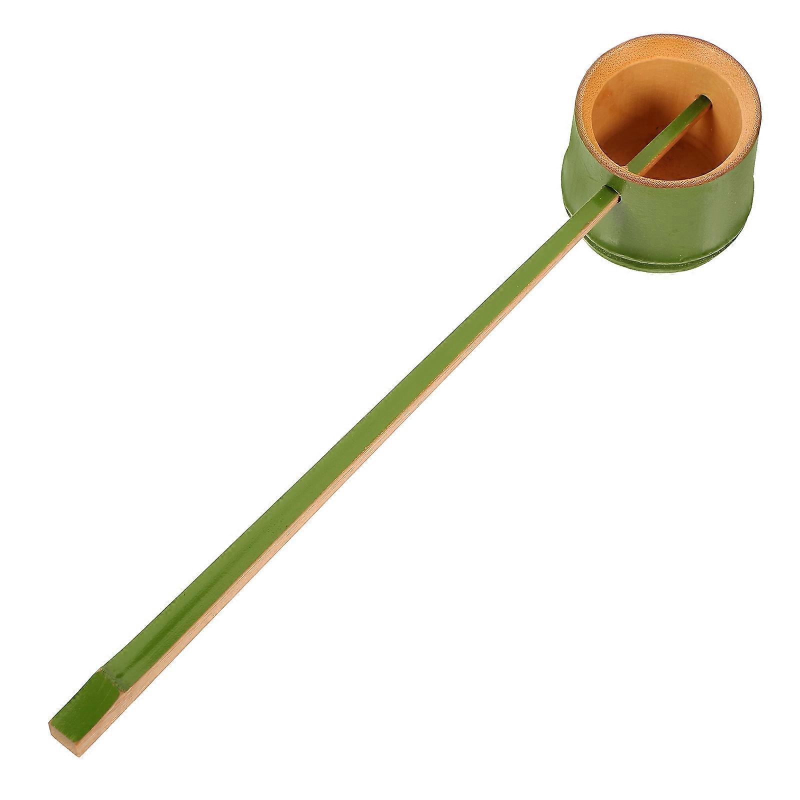 Bamboo Wine Ladle with Long Handle for Easy Pouring and Collecting Wine Green Synthetic Material