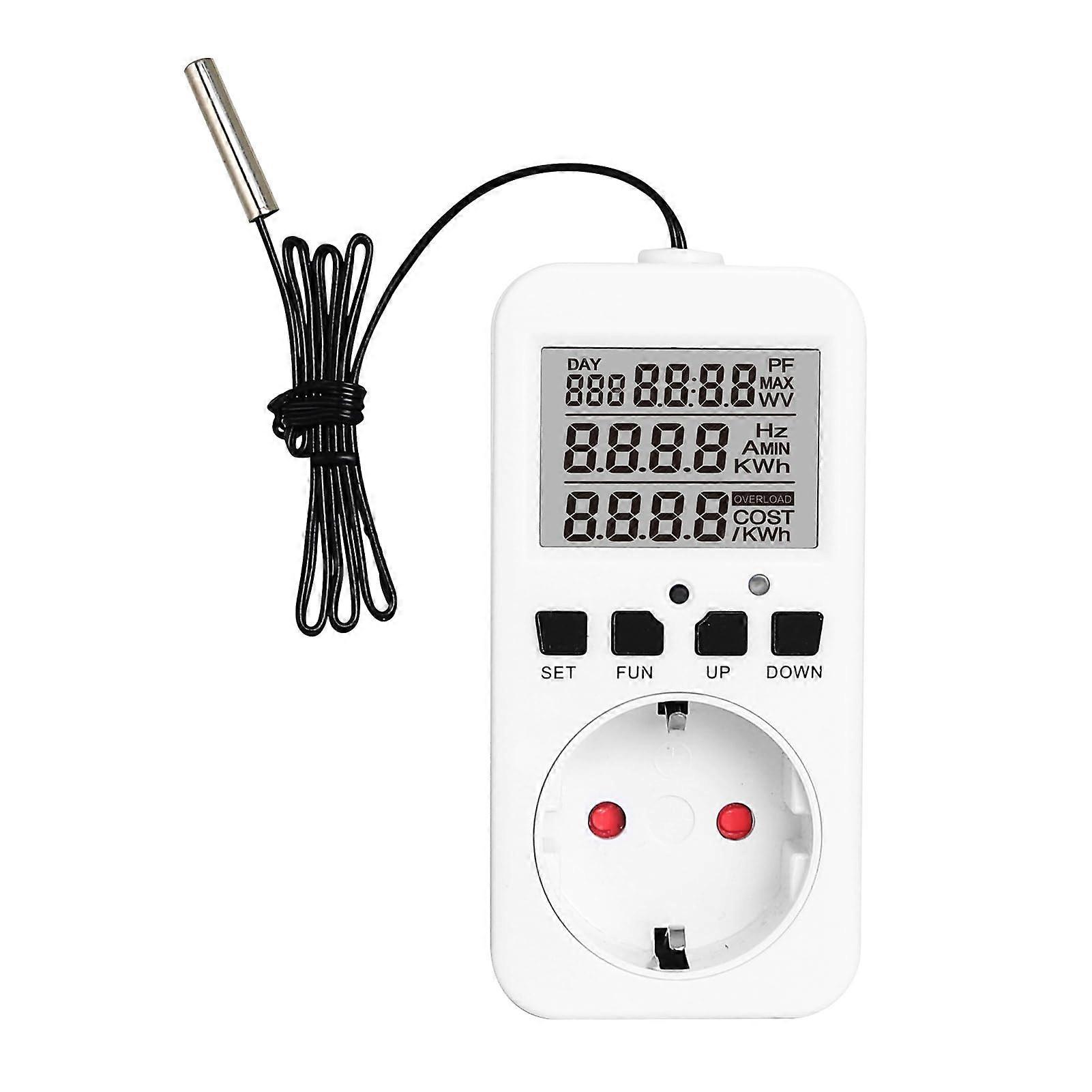 Digital Thermostat Outlet 16A Heating Cooling Control for Incubator Greenhouse EU Plug
