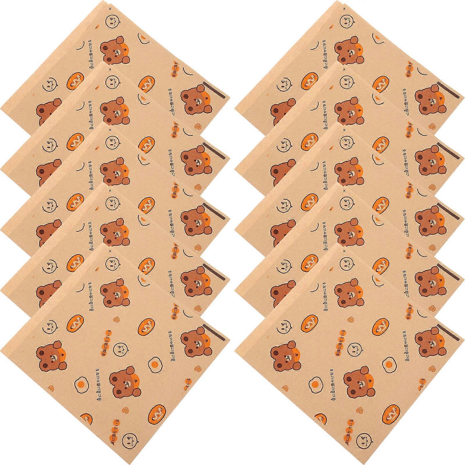 Assorted Color Burger Wrappers 50pcs Food Packaging Rectangle Professional Bakery Use