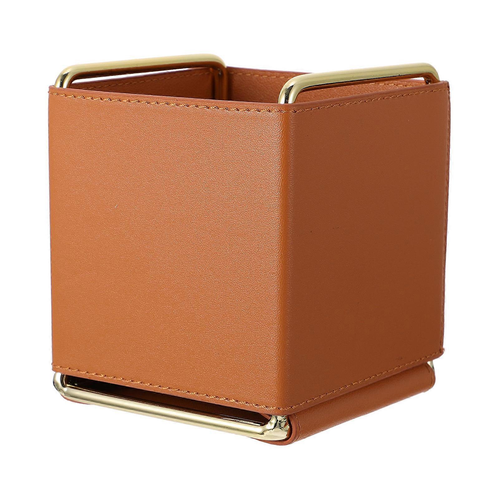 Desk Organizer Storage Box For Home Organization In Brown 1Pack