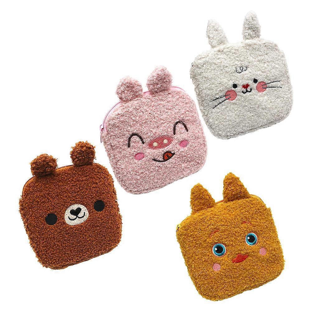 Cute Sanitary Bag For Everyday Use In Assorted Color Small Rectangular Waterproof Travel 4Pcs