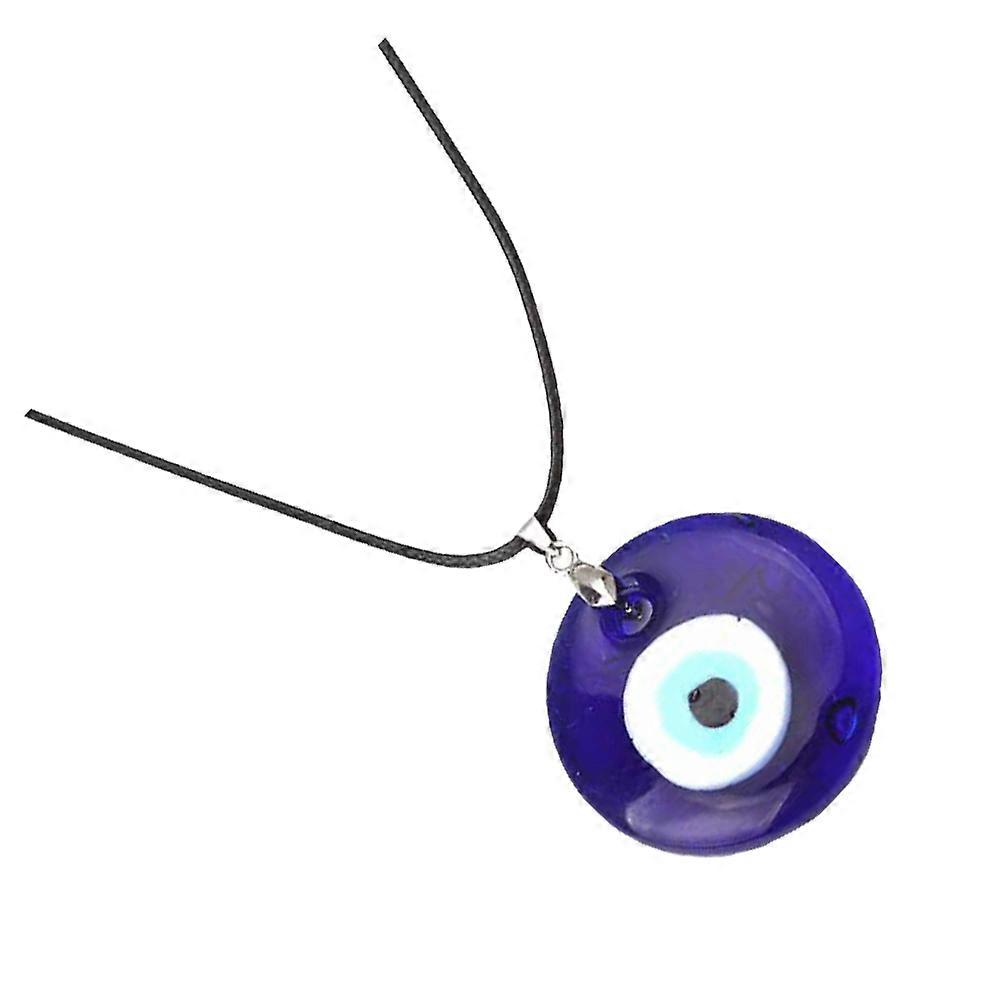 3Pcs Blue Evil Eye Themed Decorative Necklace For Men With Vintage Style And Round Shape Ideal For Beach Parties