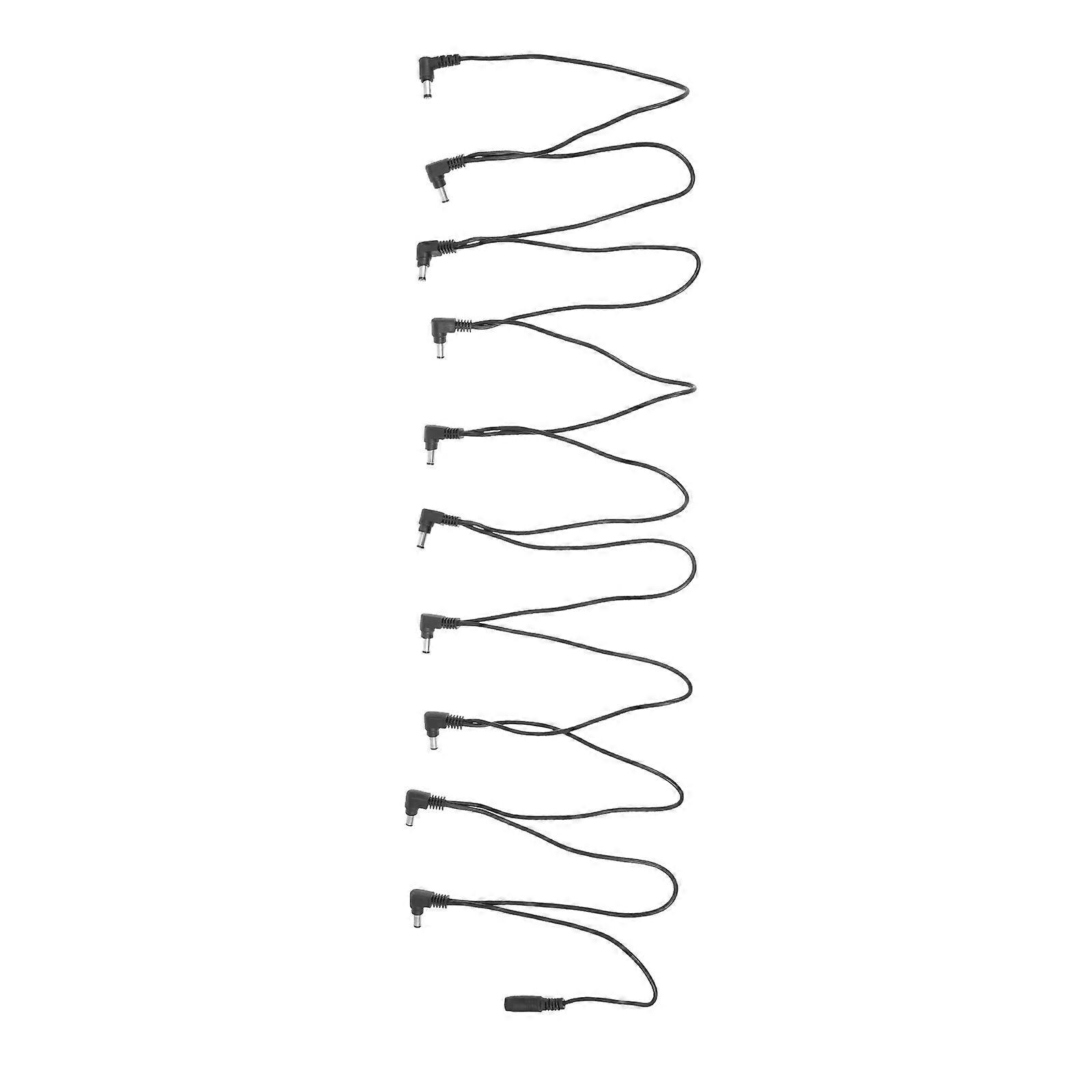 Guitar Pedal Power Cord with PVC and Metal for Stable Connection Black Color for Guitar Use 1pc