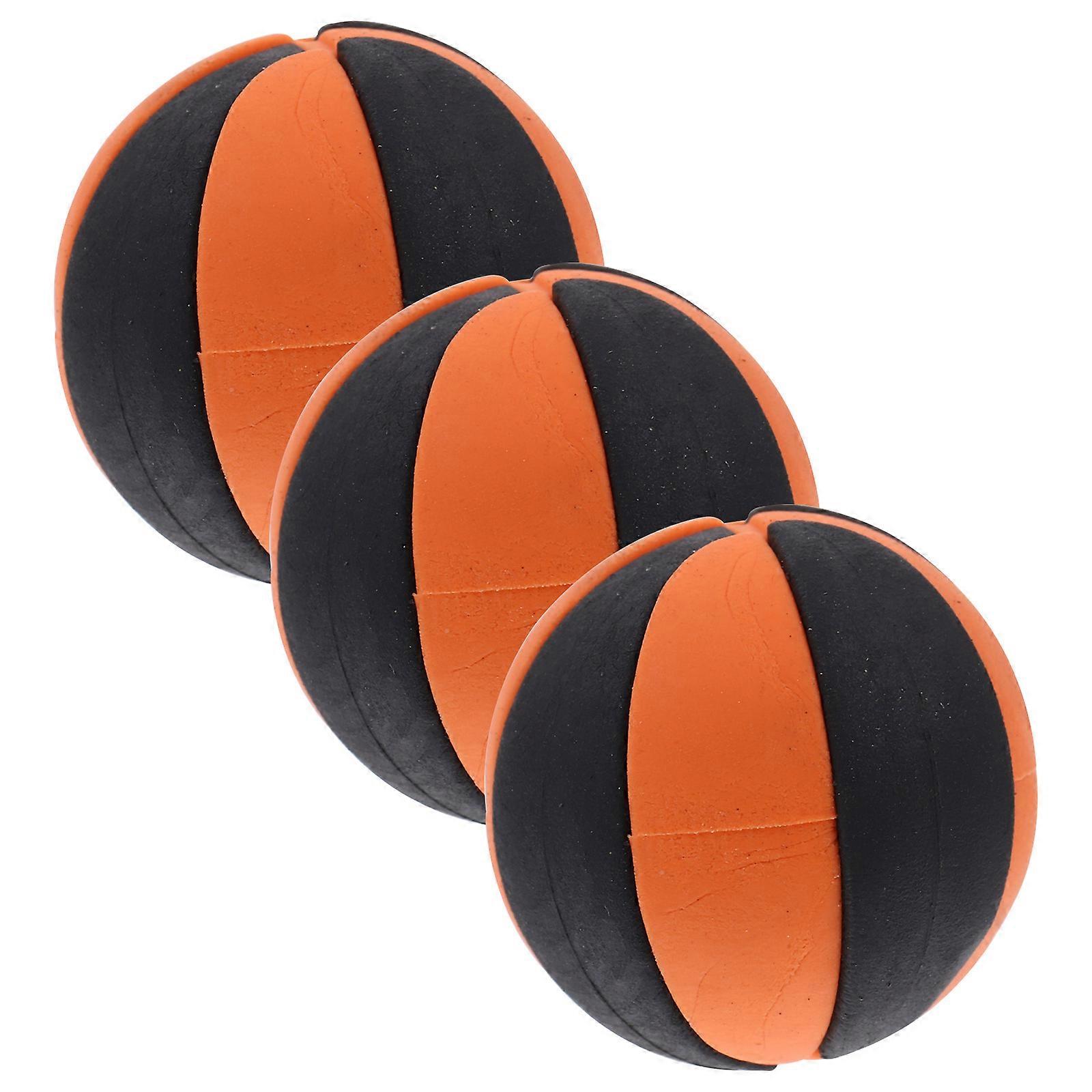 3pcs Mini Basketballs for Dollhouse Decor – Soft Rubber Sports Balls for Tiny House Accessories, Durable Mini Decorations for Imaginative Play &