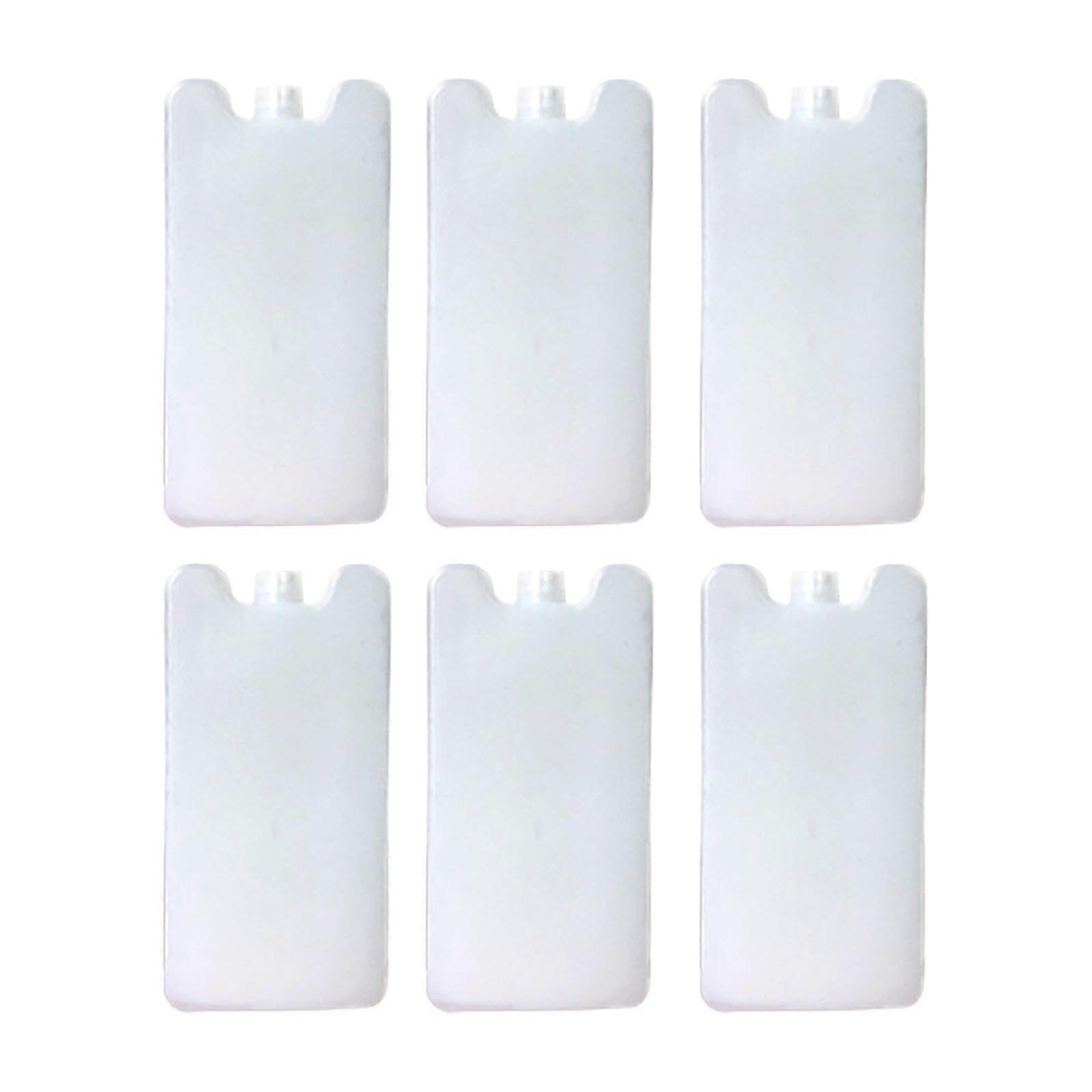 6 ice packs for coolers, ice blocks for picnics, camping, fishing, 8 cm x 2 cm x 17 cm