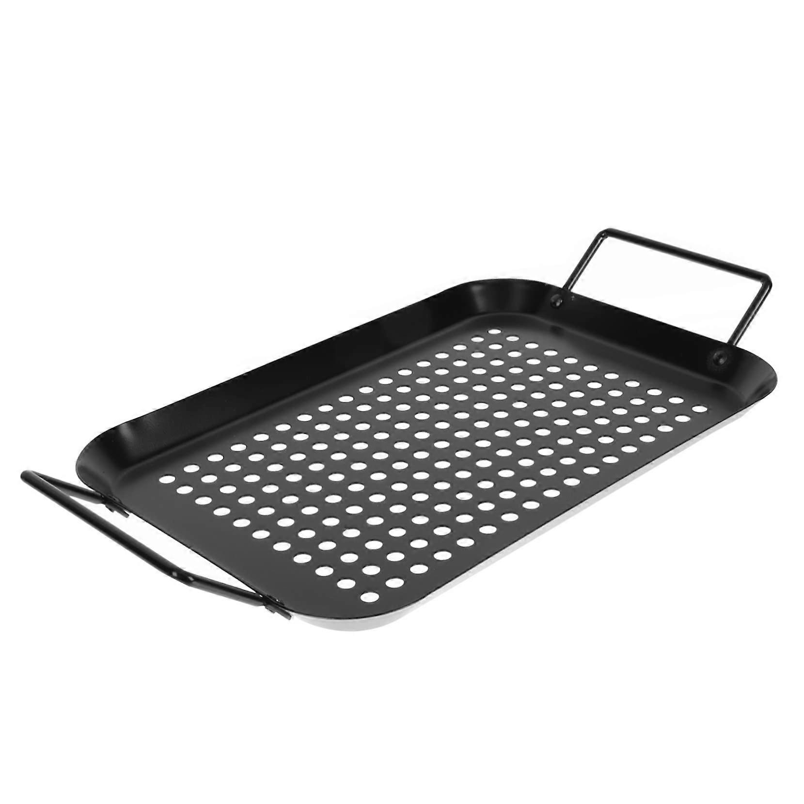 1 Piece BBQ Grill Plate NonStick Coated with Double Ear Design for BBQ Parties