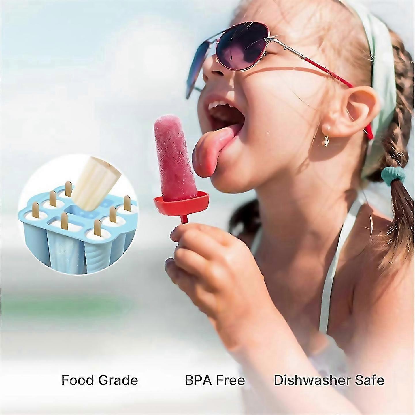 For 9 Hole Popsicle Molds Easyrelease With 50pcs Popsicle Sticks