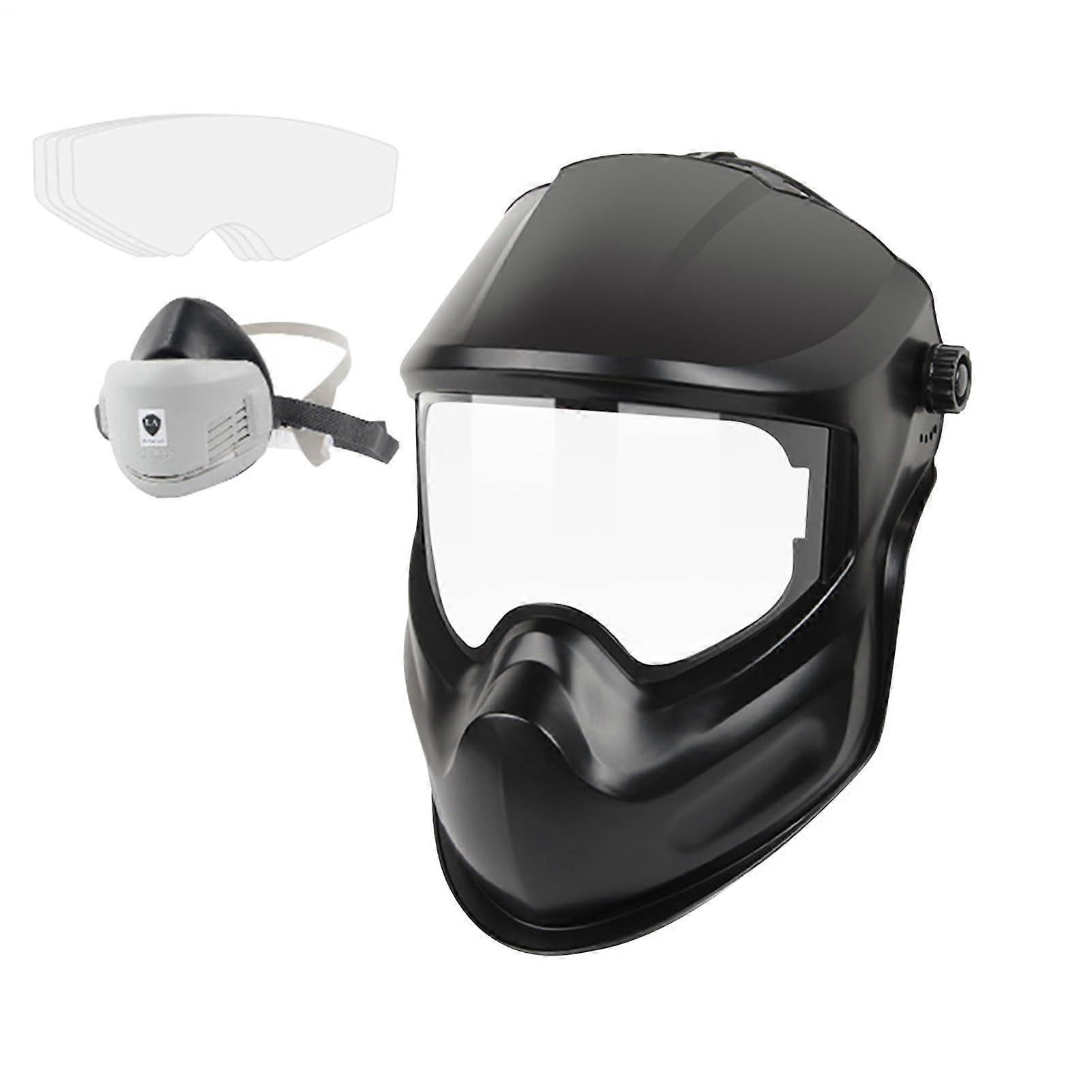 Welding Helmet with Abrasive Protection, Dustproof Mask, Large Field of View for ARC MIG TIG Welding, Construction, & Painting