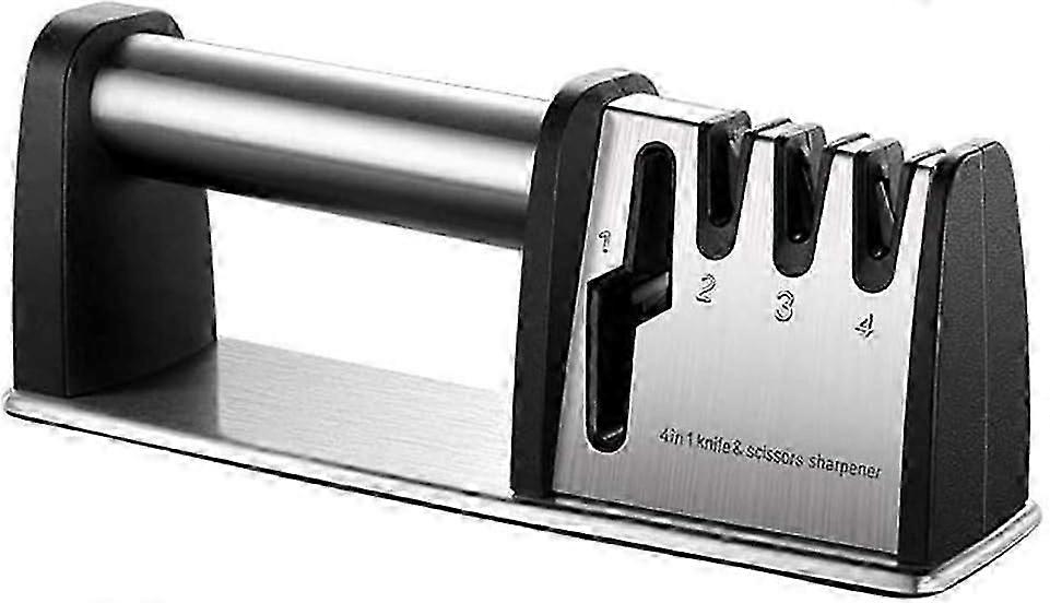 Professional Knife Sharpener, Knife Sharpener, 4-in-1 Kitchen Knife Sharpener Diamond Tungsten Steel