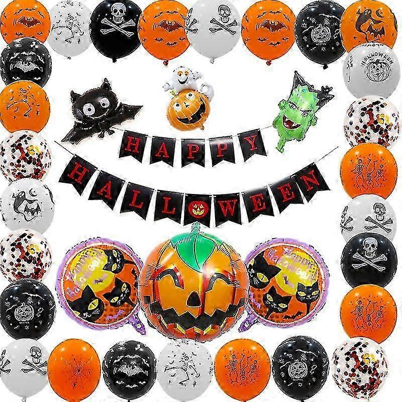 Complete Halloween Balloon Banner Kit for Party Decorations