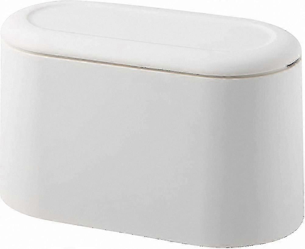 Compact Countertop Waste Bin with Press Lid, Multi-Use Organizer for Home and Office