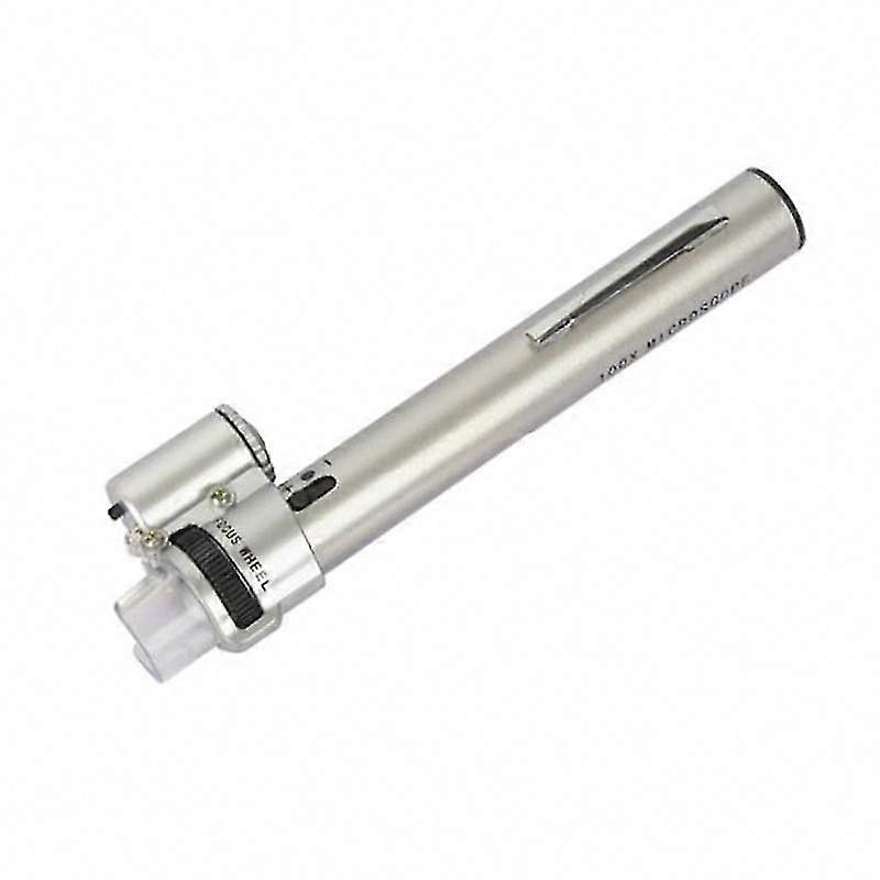 Portable HD Handheld Microscope with LED Light, 100X Magnification, Adjustable Focus, ABS/Acrylic Lens, 3LR Button Battery for High Precision Viewing