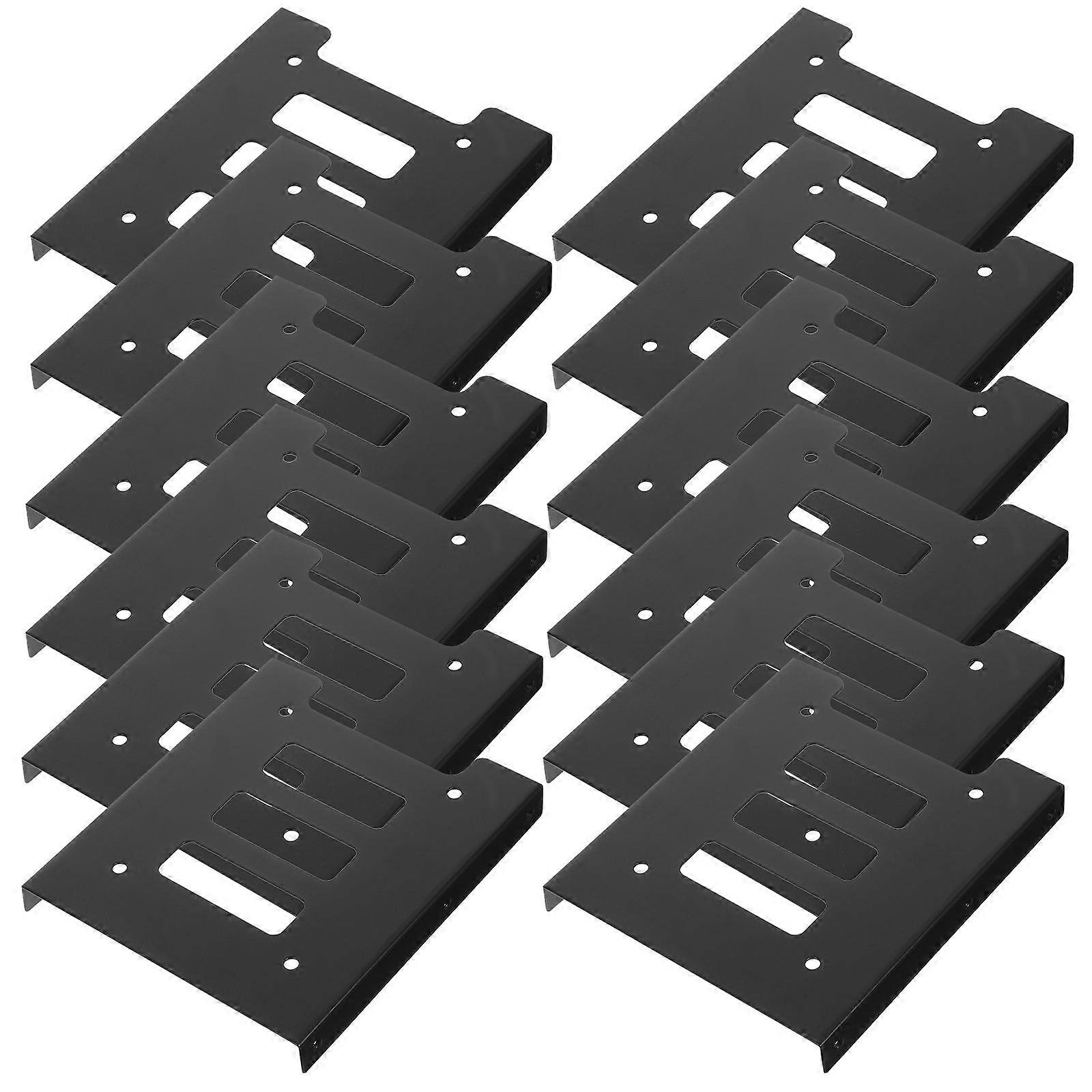 Hard Drive Adapter Metal Converter for Desktop Computer Case Installation Black with Convert 2.5 Inch to 3.5 Inch Function 12Pcs