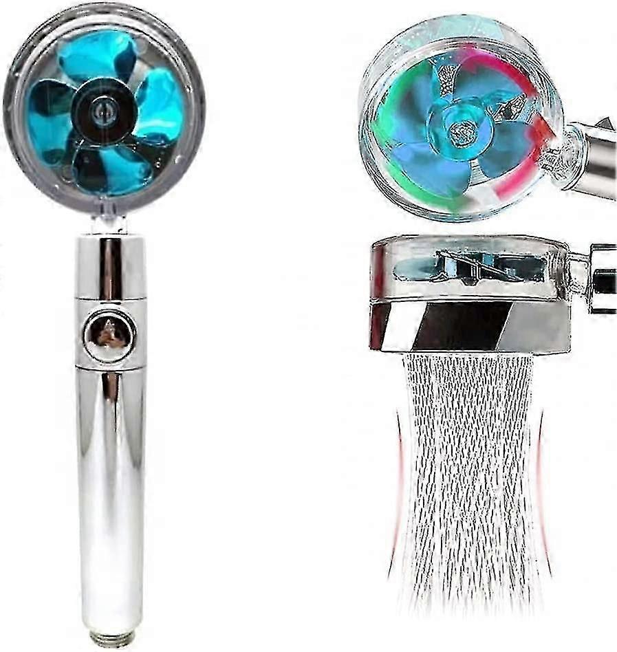 Water Saving Flow 360 Rotating High-pressure Shower Blue Acsergery Gift